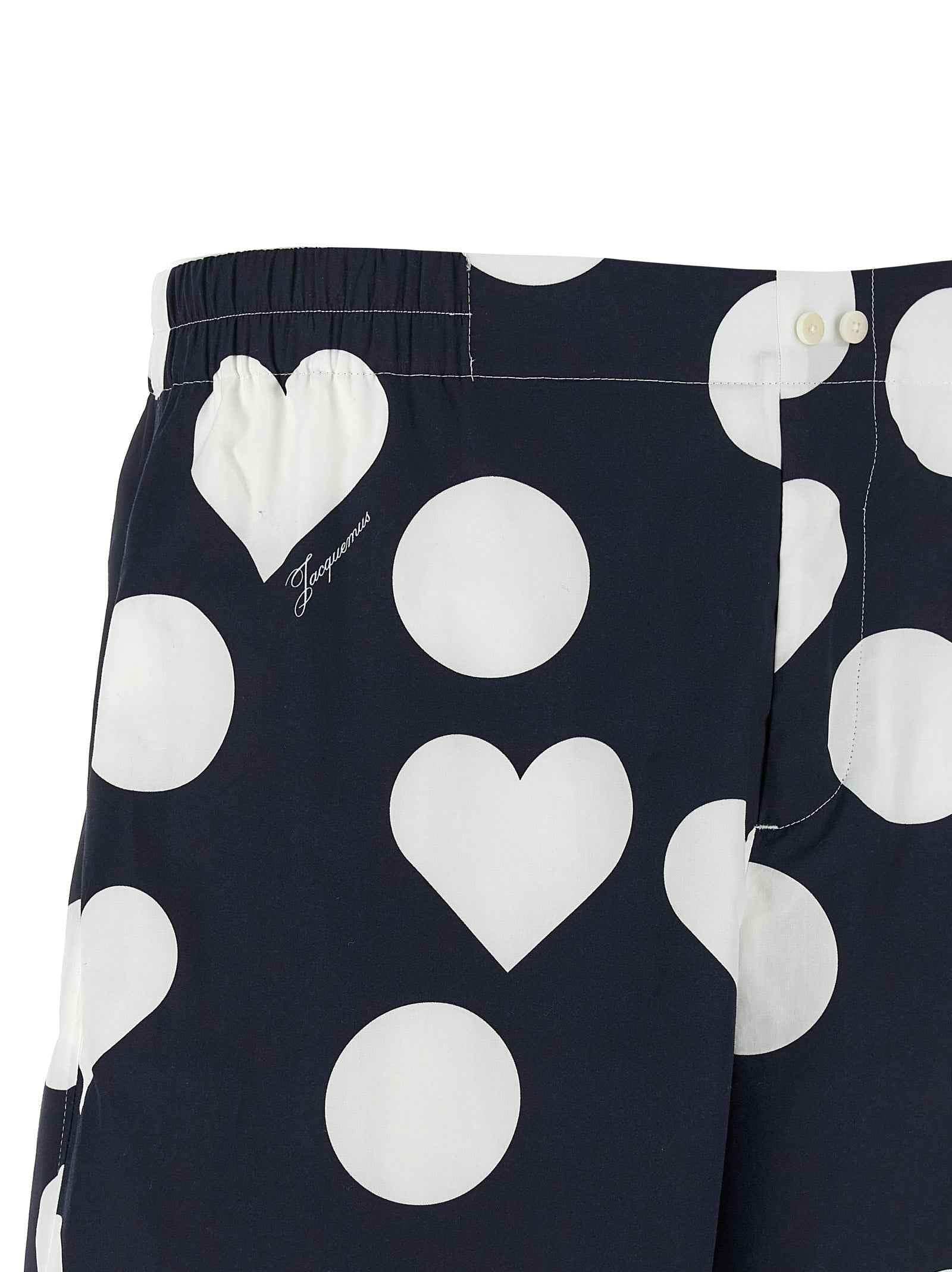 Jacquemus Blue Cotton Bermuda Shorts