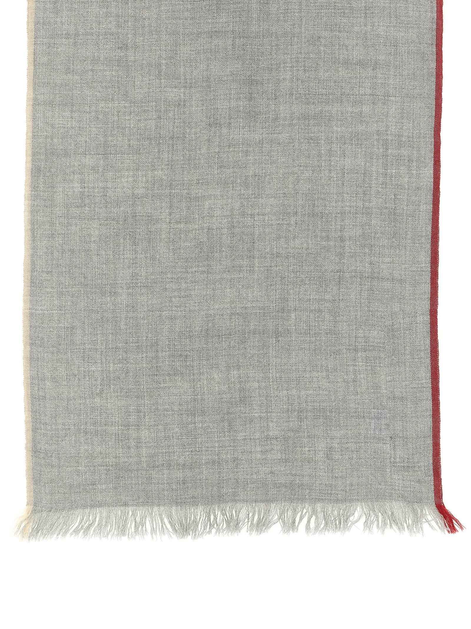 Brunello Cucinelli Gray Virgin Wool Scarf