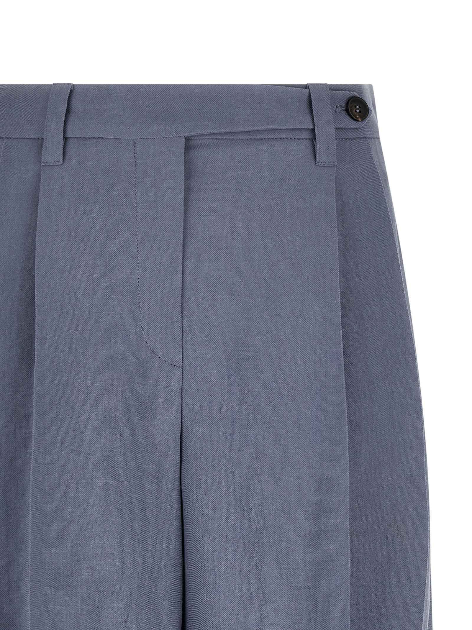 Brunello Cucinelli Blue Viscose Bermuda Shorts