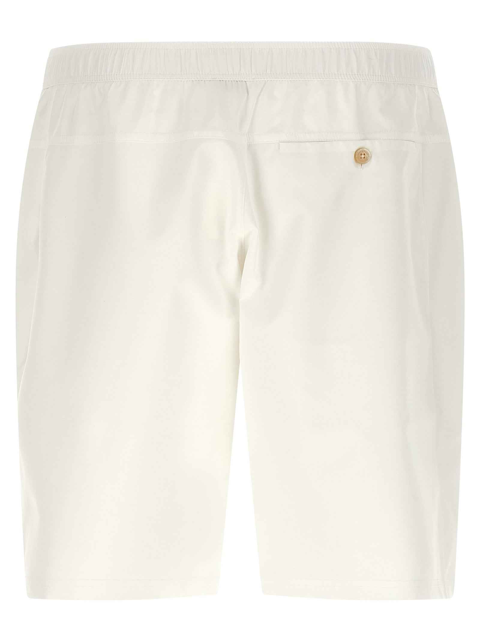 Brunello Cucinelli White Polyester Bermuda Shorts