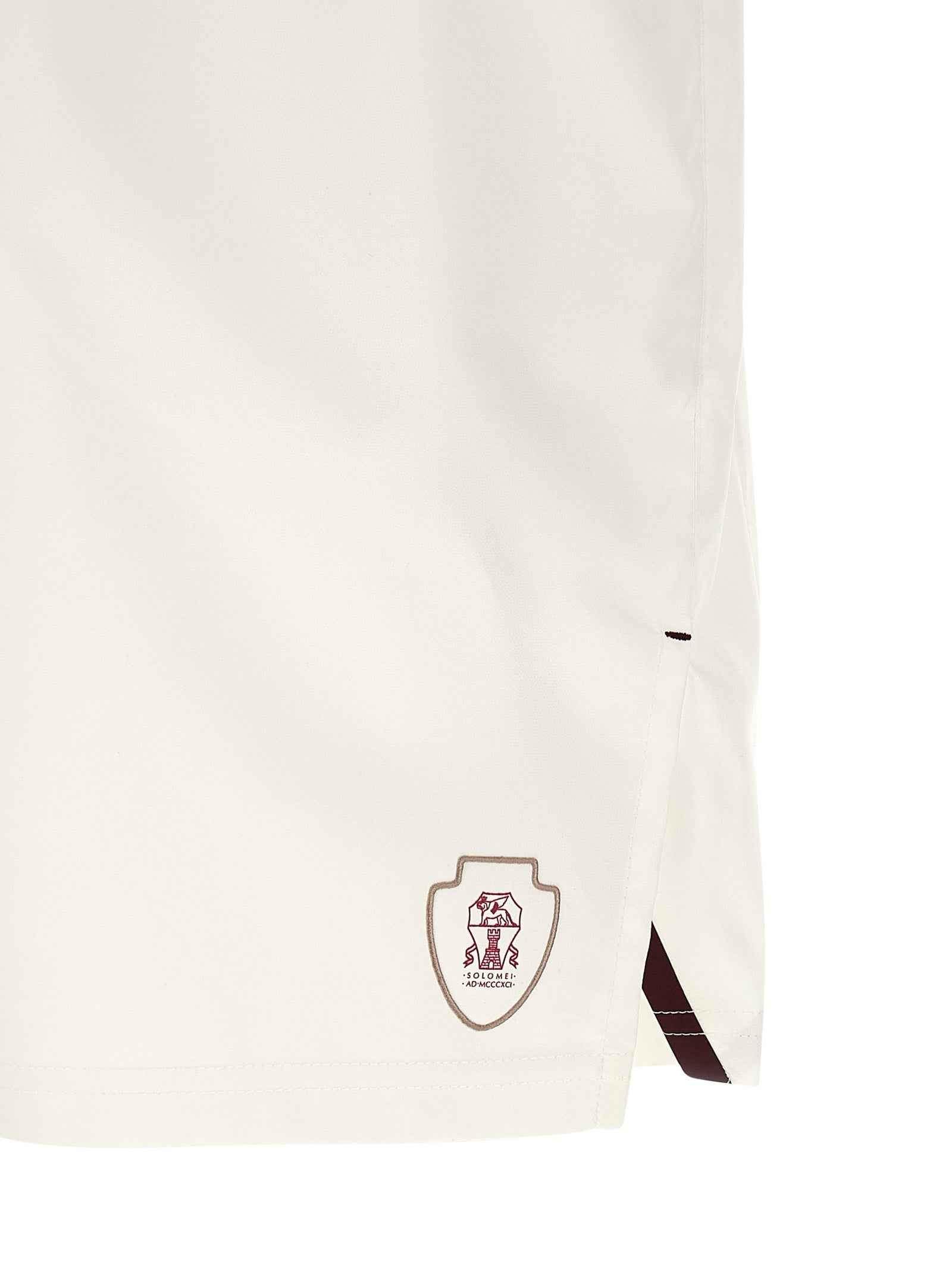 Brunello Cucinelli White Polyester Bermuda Shorts