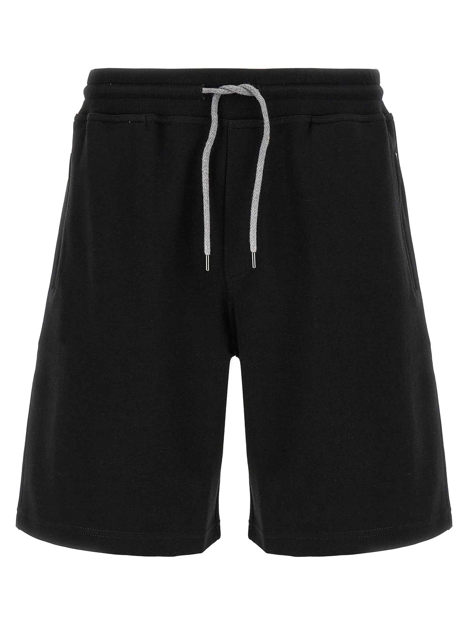 Brunello Cucinelli Black Cotton Bermuda Shorts