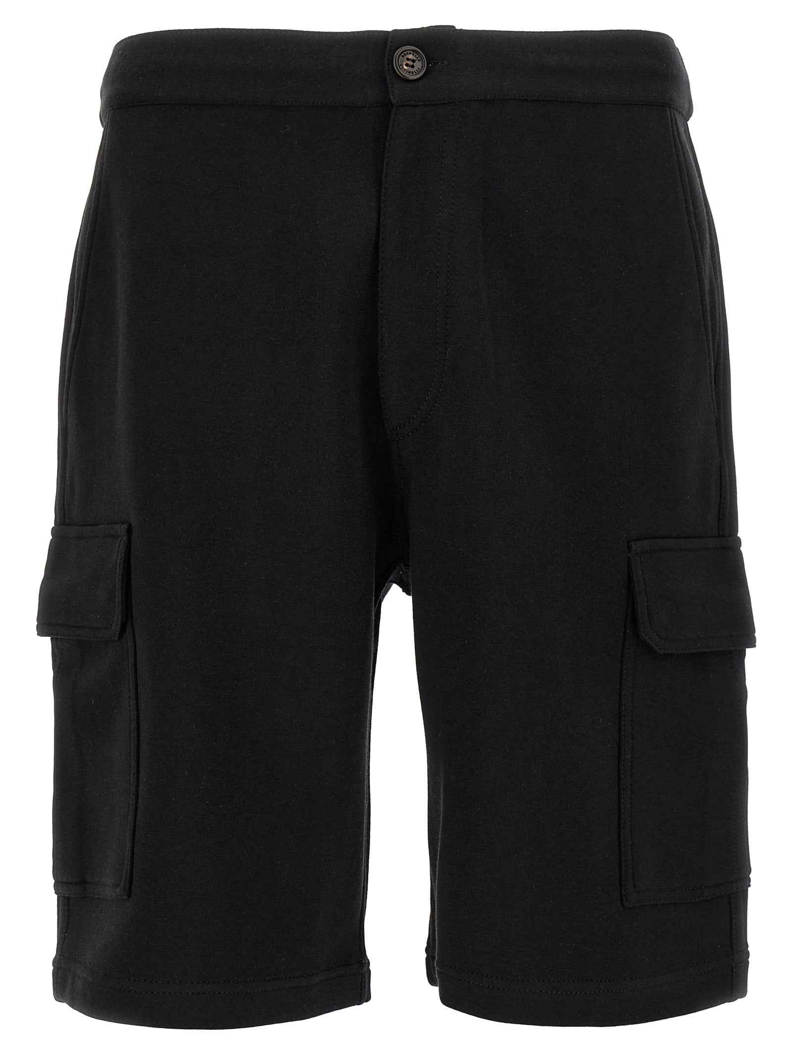 Brunello Cucinelli Black Cotton Bermuda Shorts