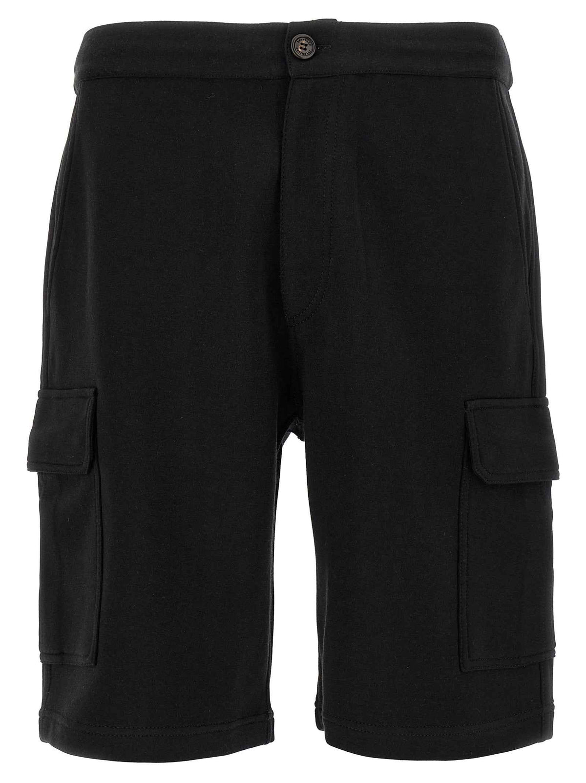 Brunello Cucinelli Black Cotton Bermuda Shorts