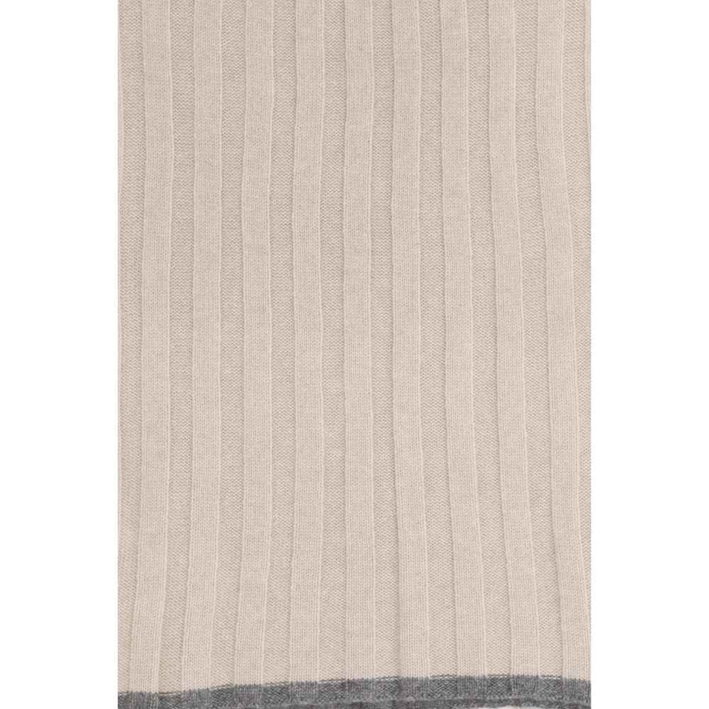 Brunello Cucinelli Beige Cashmere Scarf
