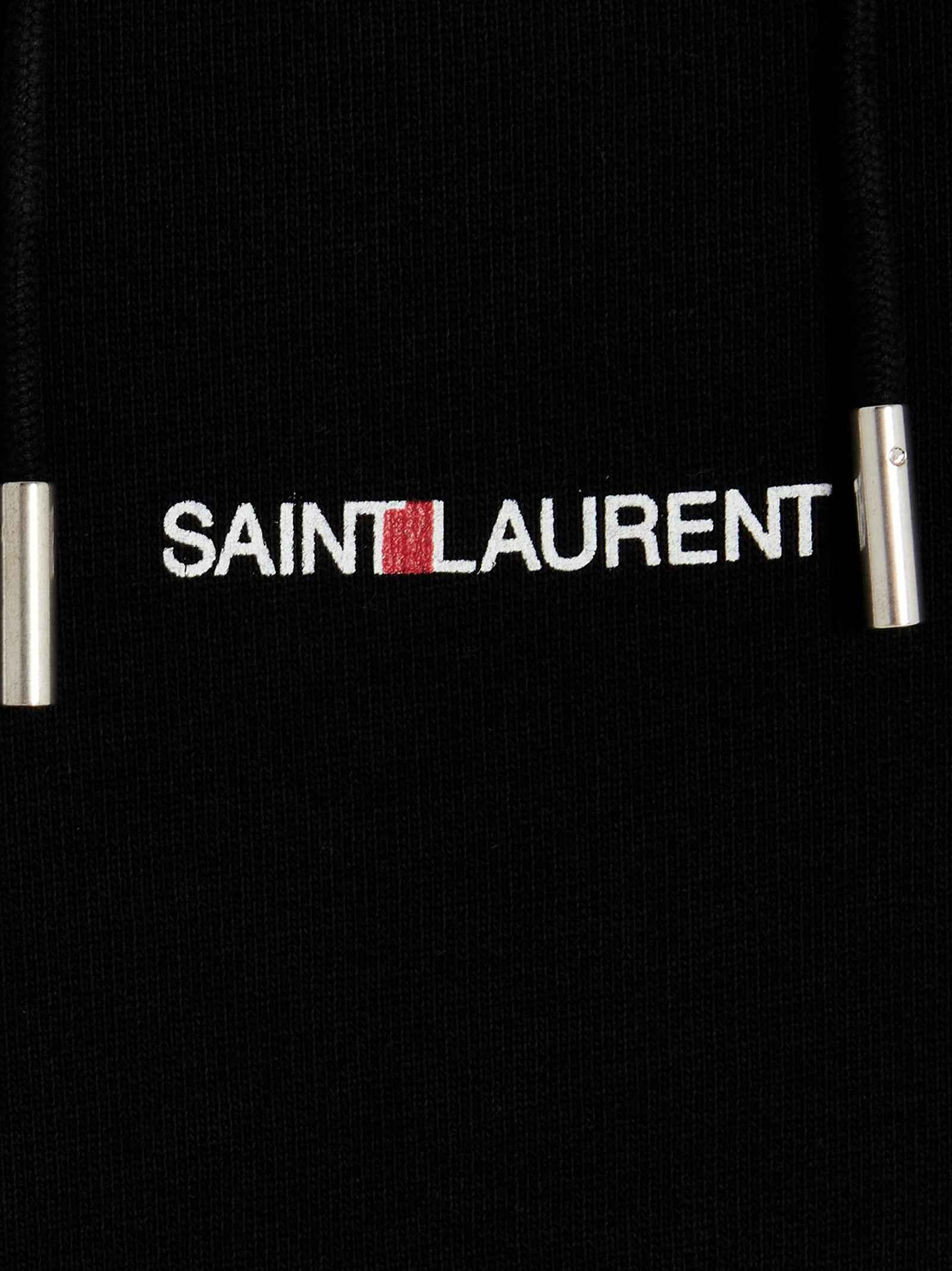 Saint Laurent Black Cotton Sweatshirt