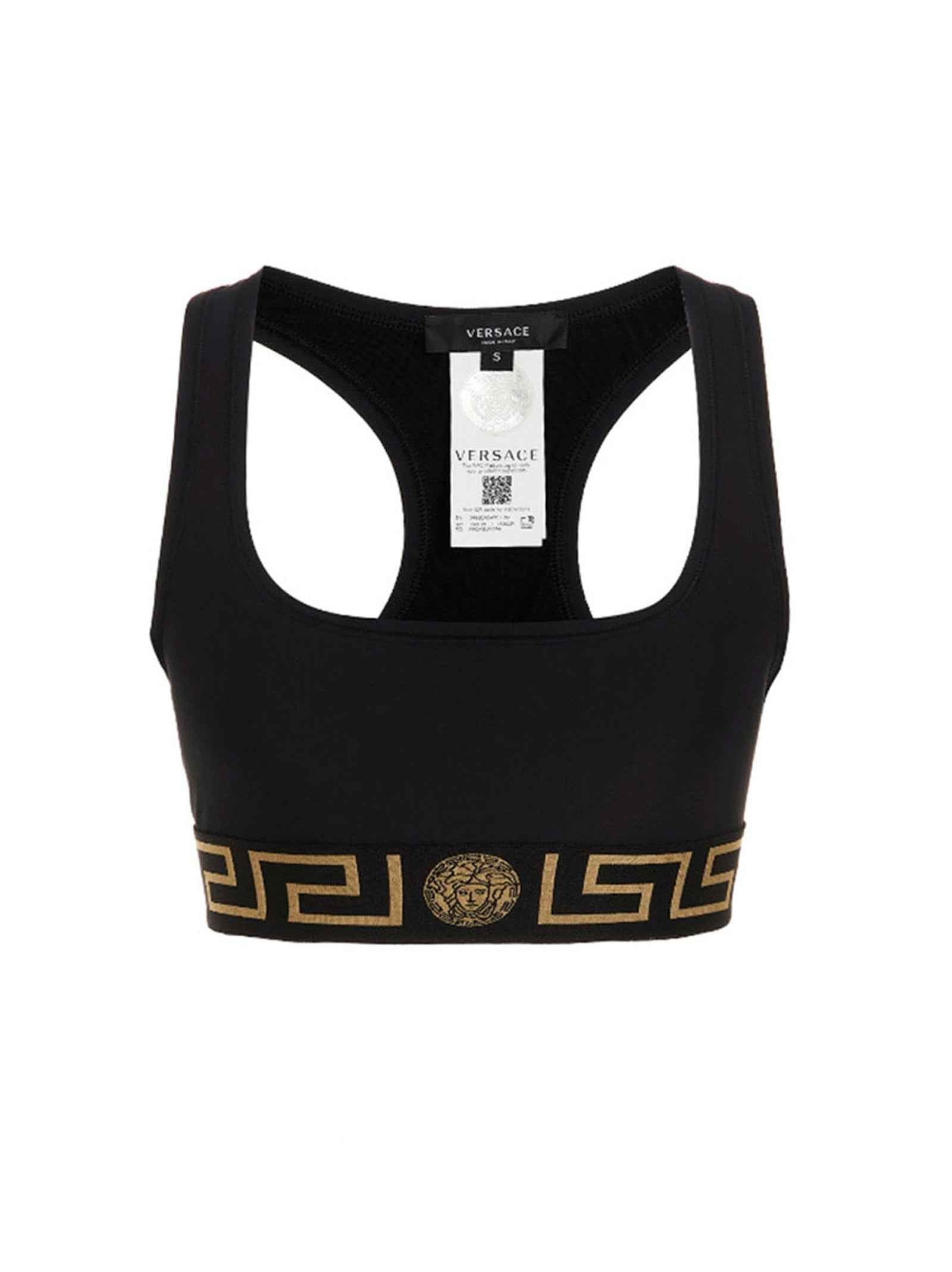 Versace Black Polyamide Sport Bra
