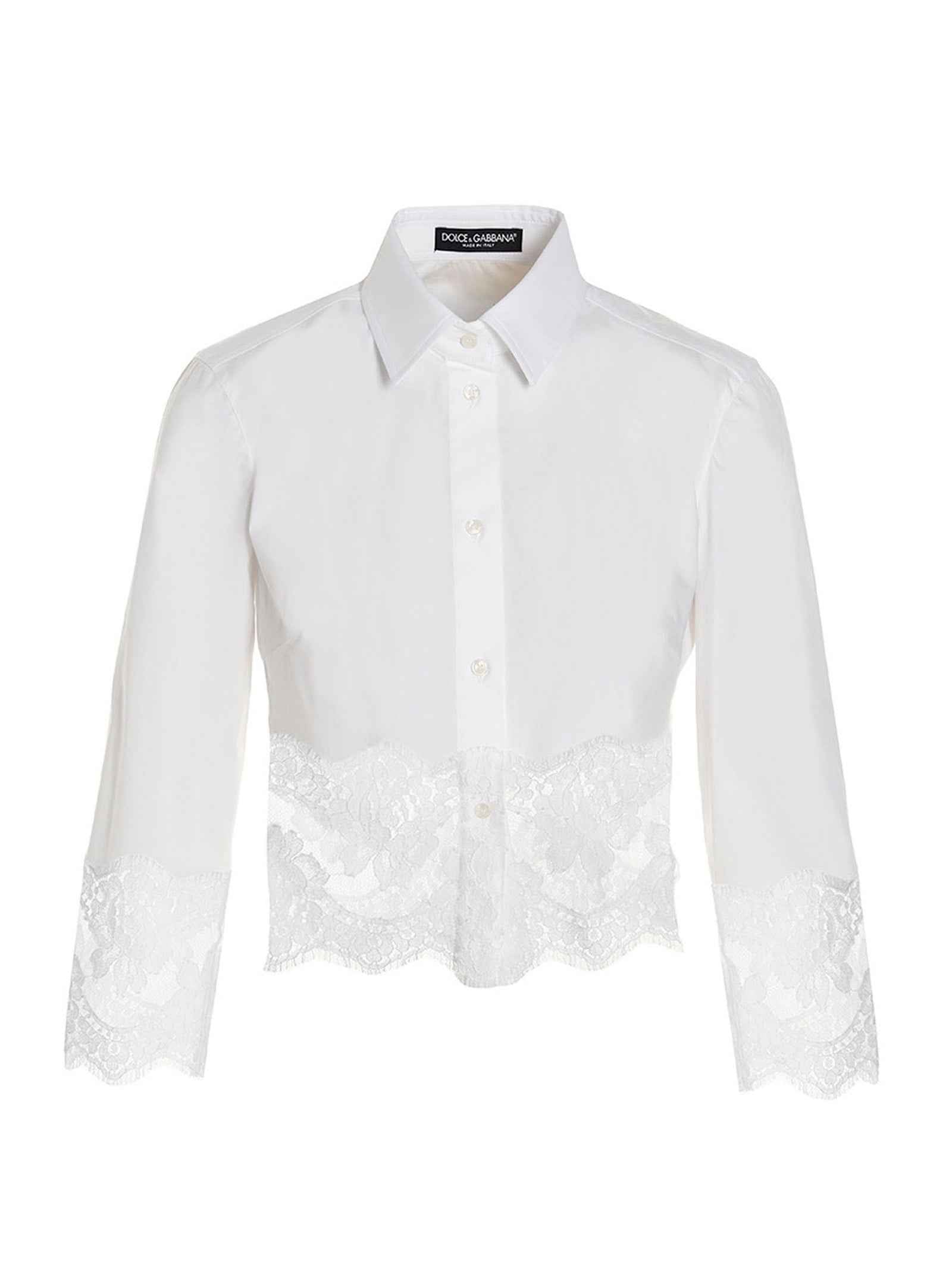 Dolce & Gabbana White Cotton Blouse