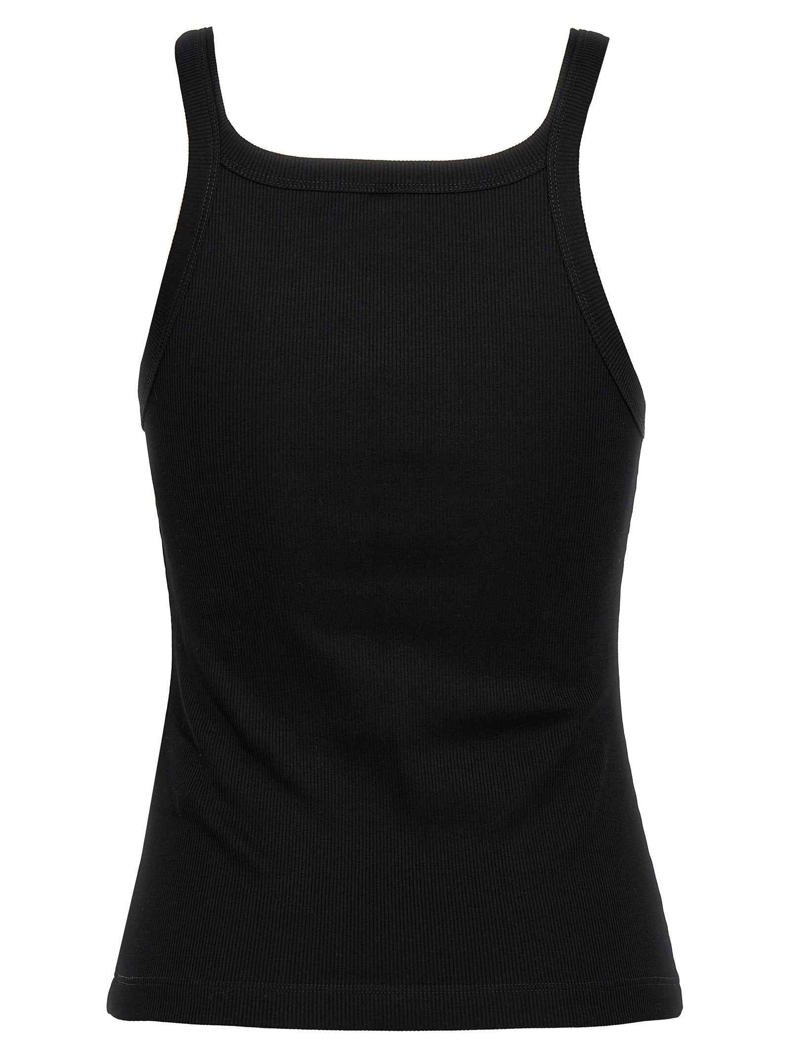 Fendi Black Cotton Sleeveles T-Shirt