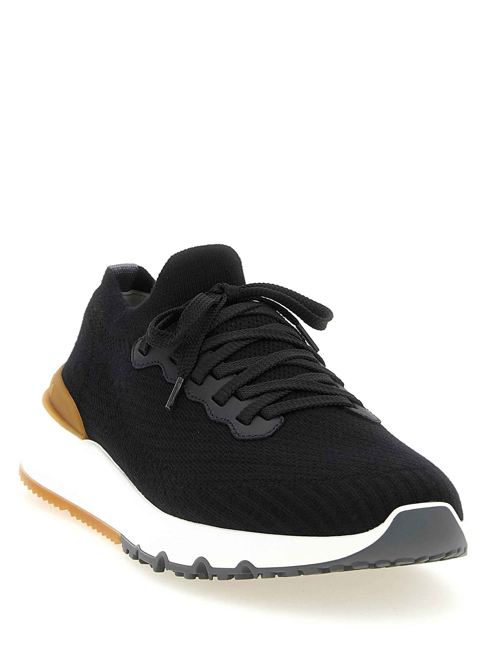 Brunello Cucinelli Black Polyethylene Athletic Sneakers