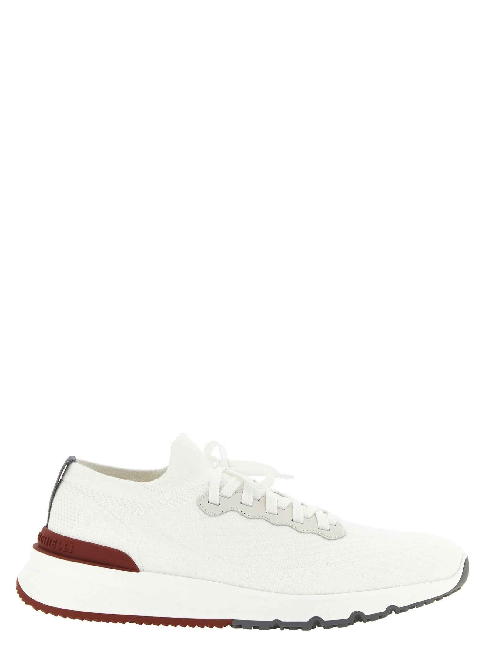 Brunello Cucinelli White Polyethylene Athletic Sneakers