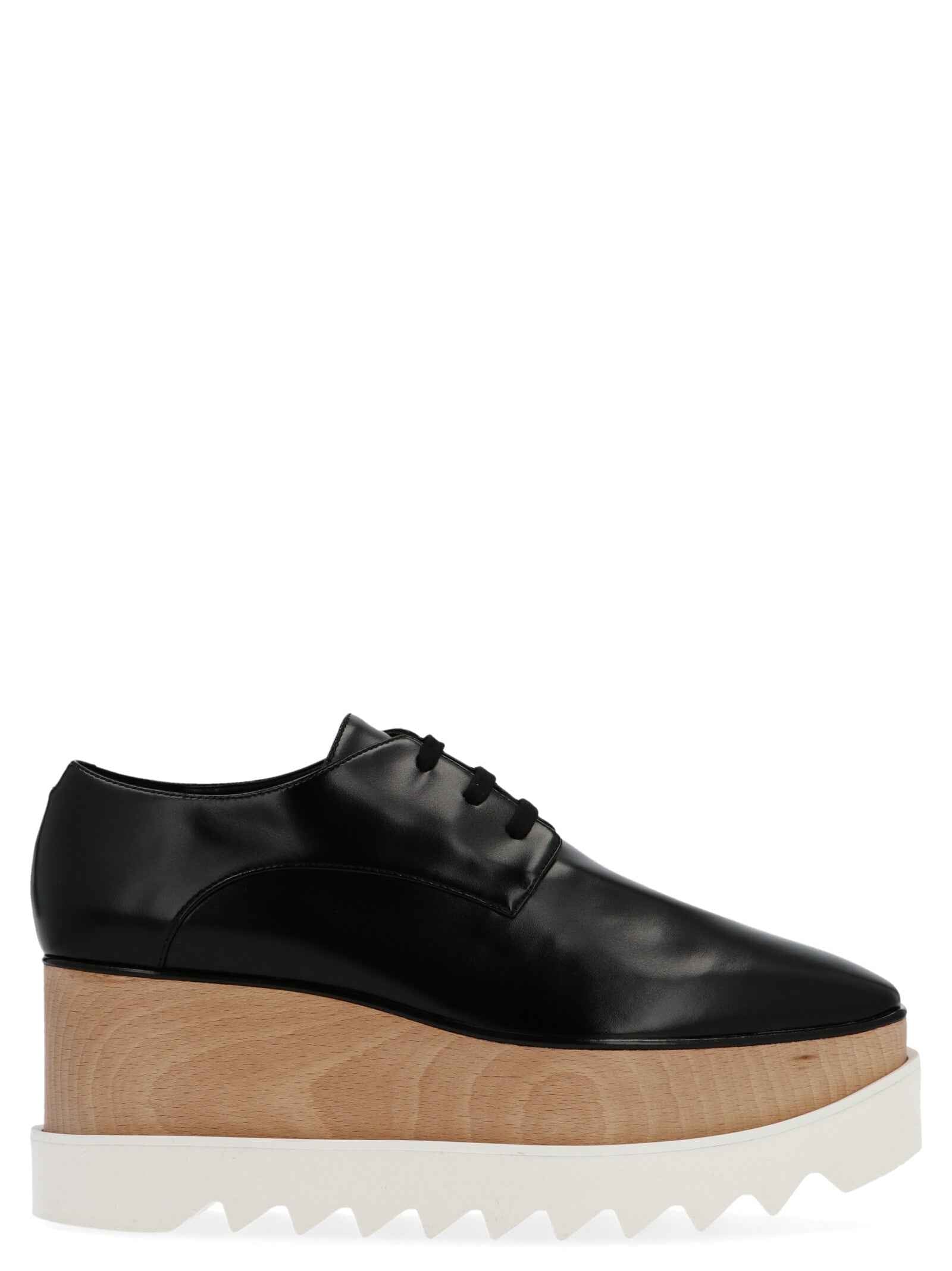 Stella McCartney Black Polyethylene Wedge Sandals