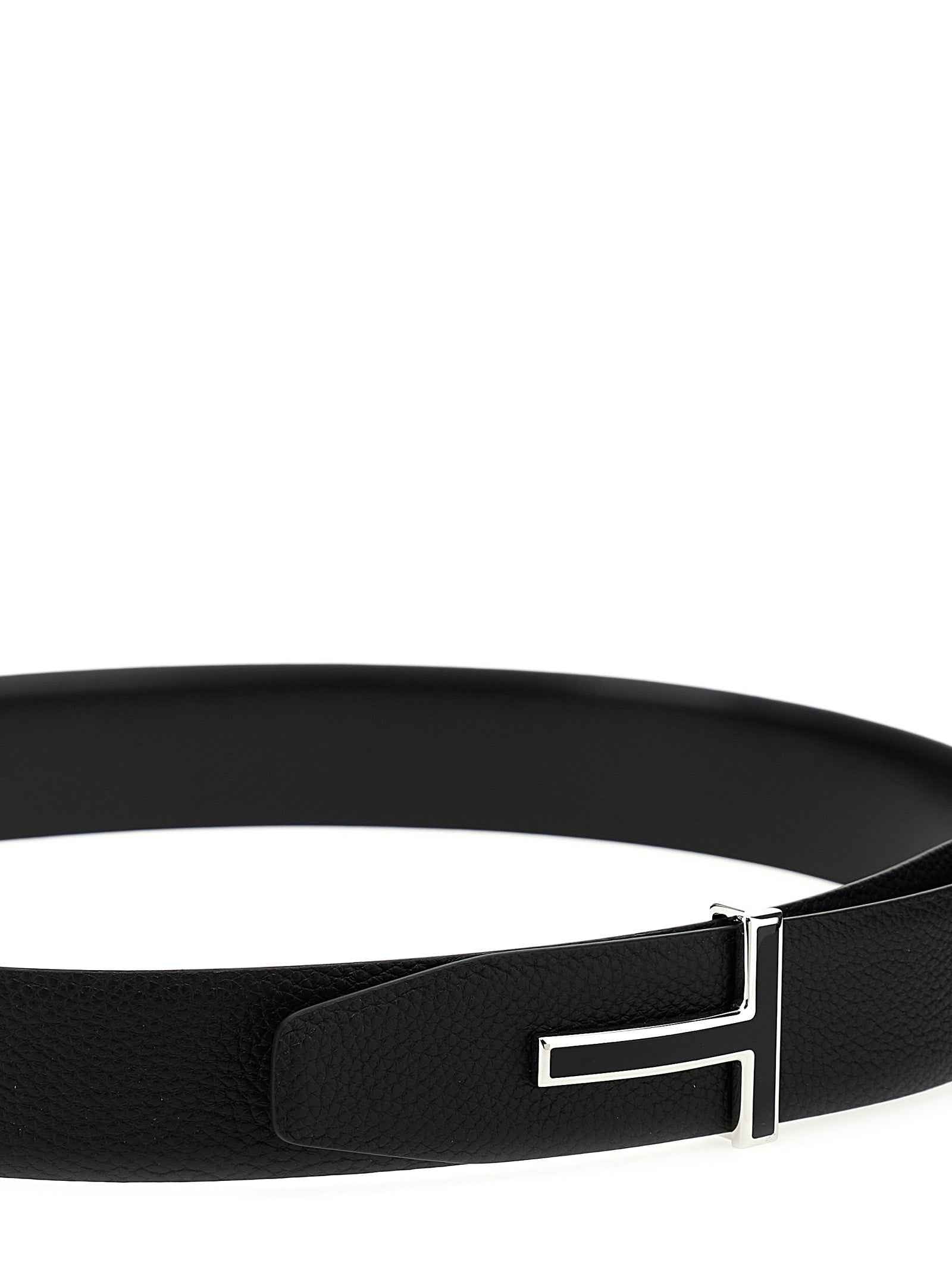 Tom Ford Black Calfskin Regular Belt