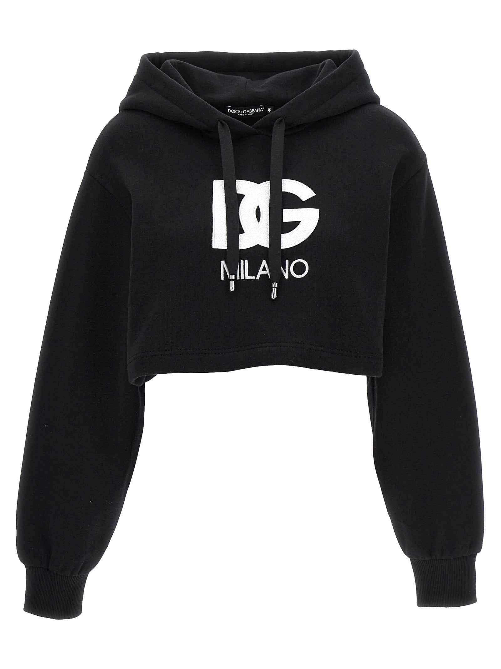 Dolce & Gabbana Black Cotton Hoodie