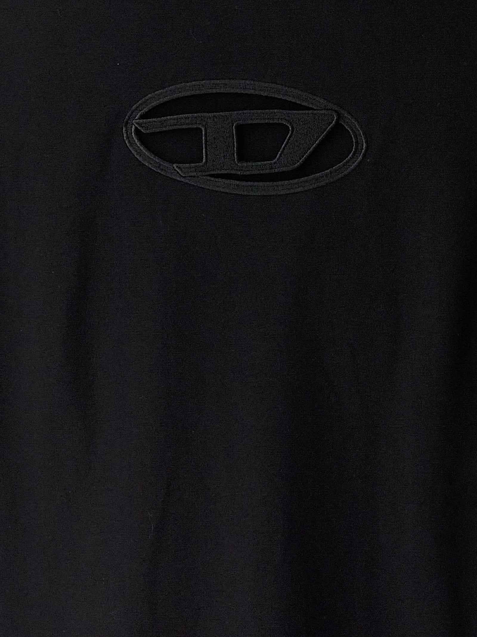 Diesel Black Cotton Short Dress