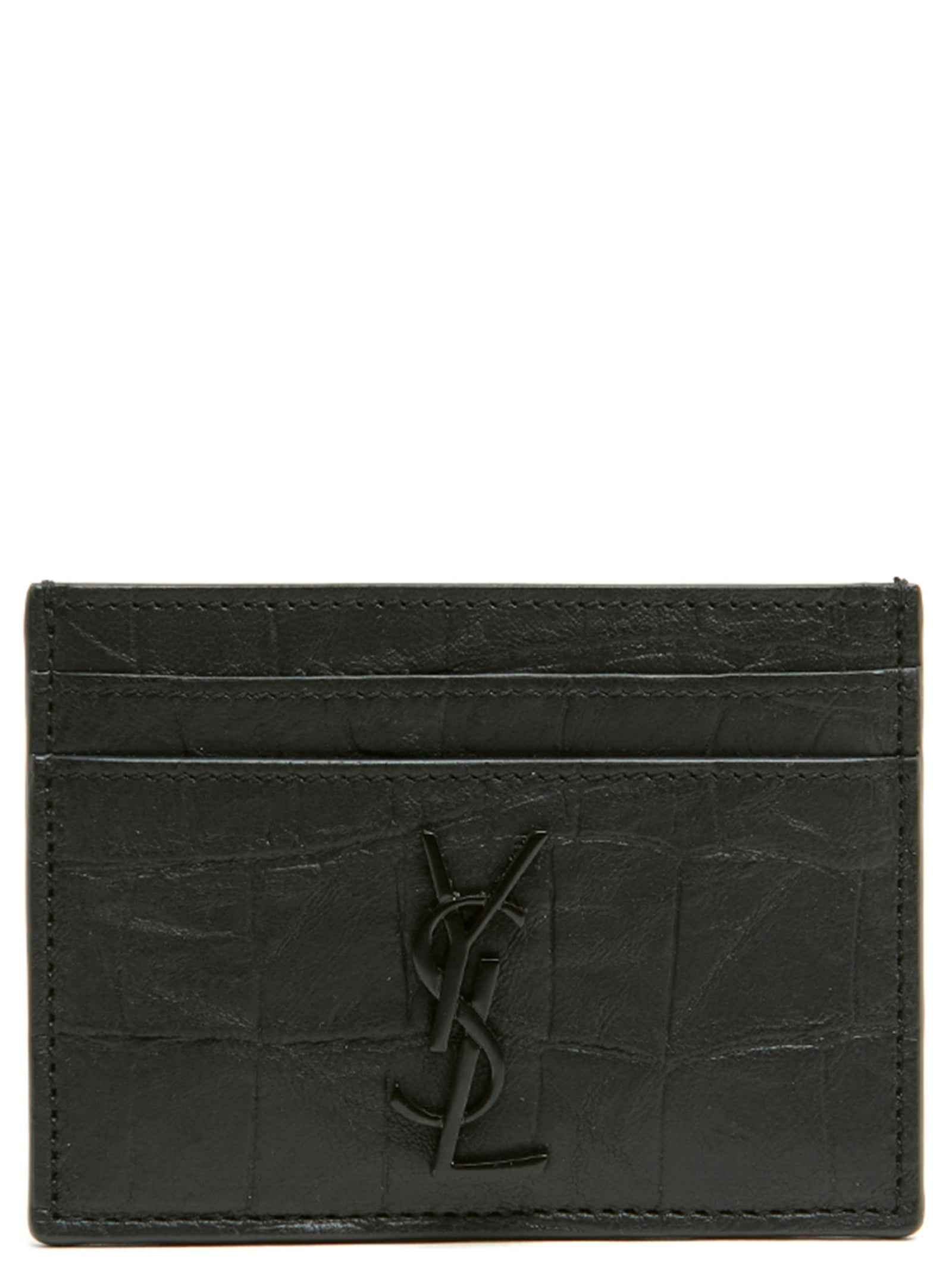 Saint Laurent Black Lambskin Cardholder