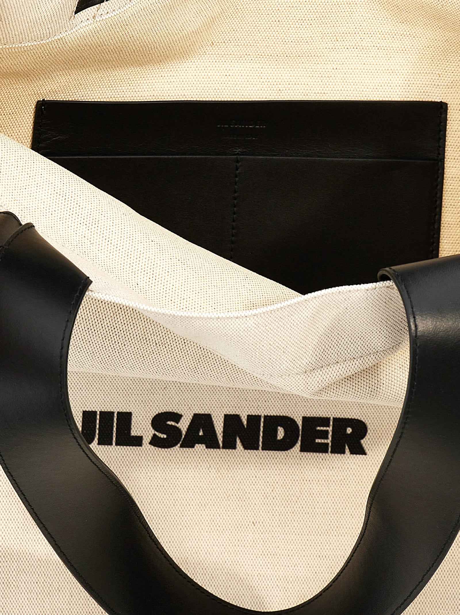 Jil Sander Bicolor Cotton Tote Bag