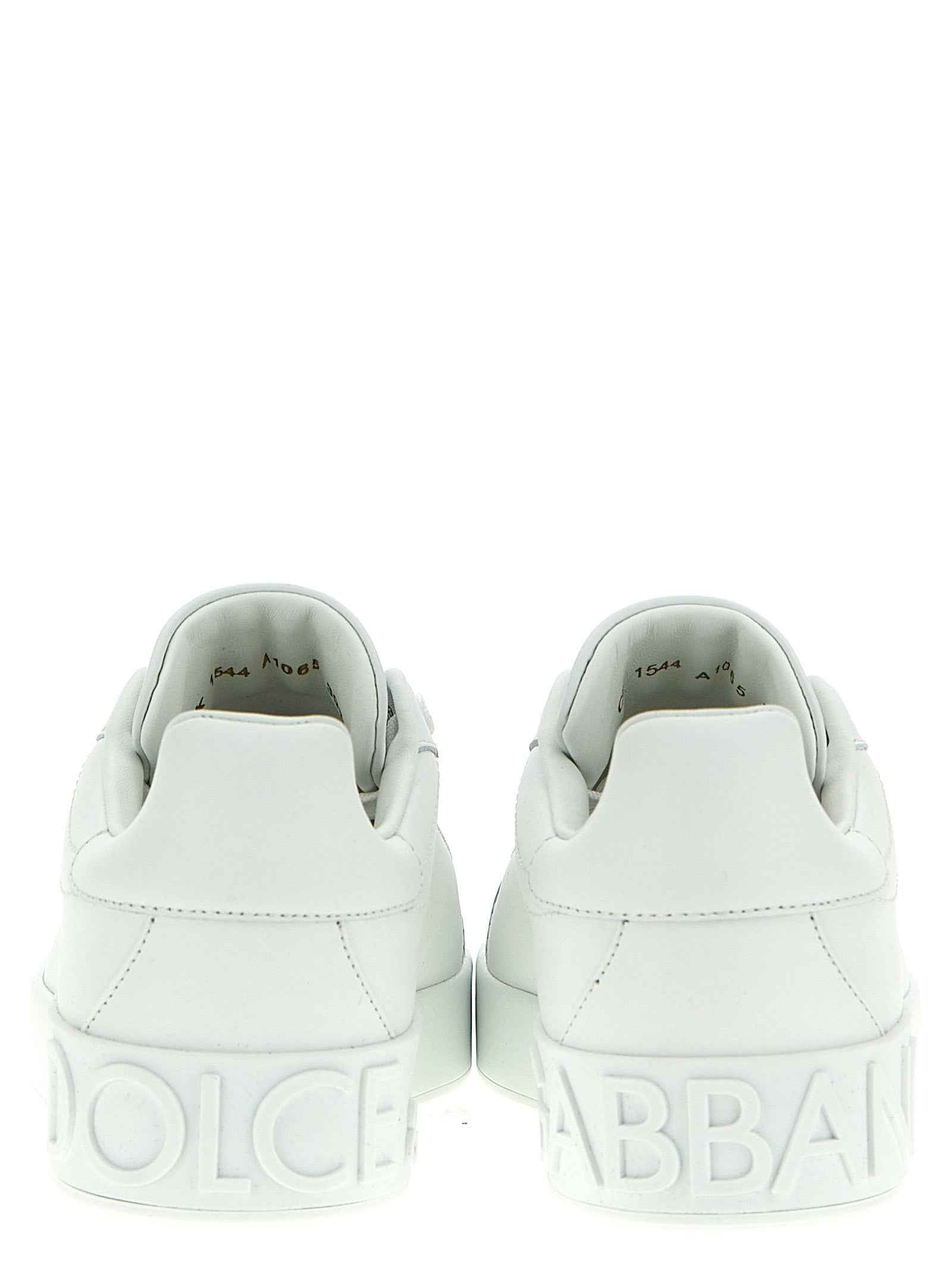 Dolce & Gabbana White Calfskin Low Top Sneakers