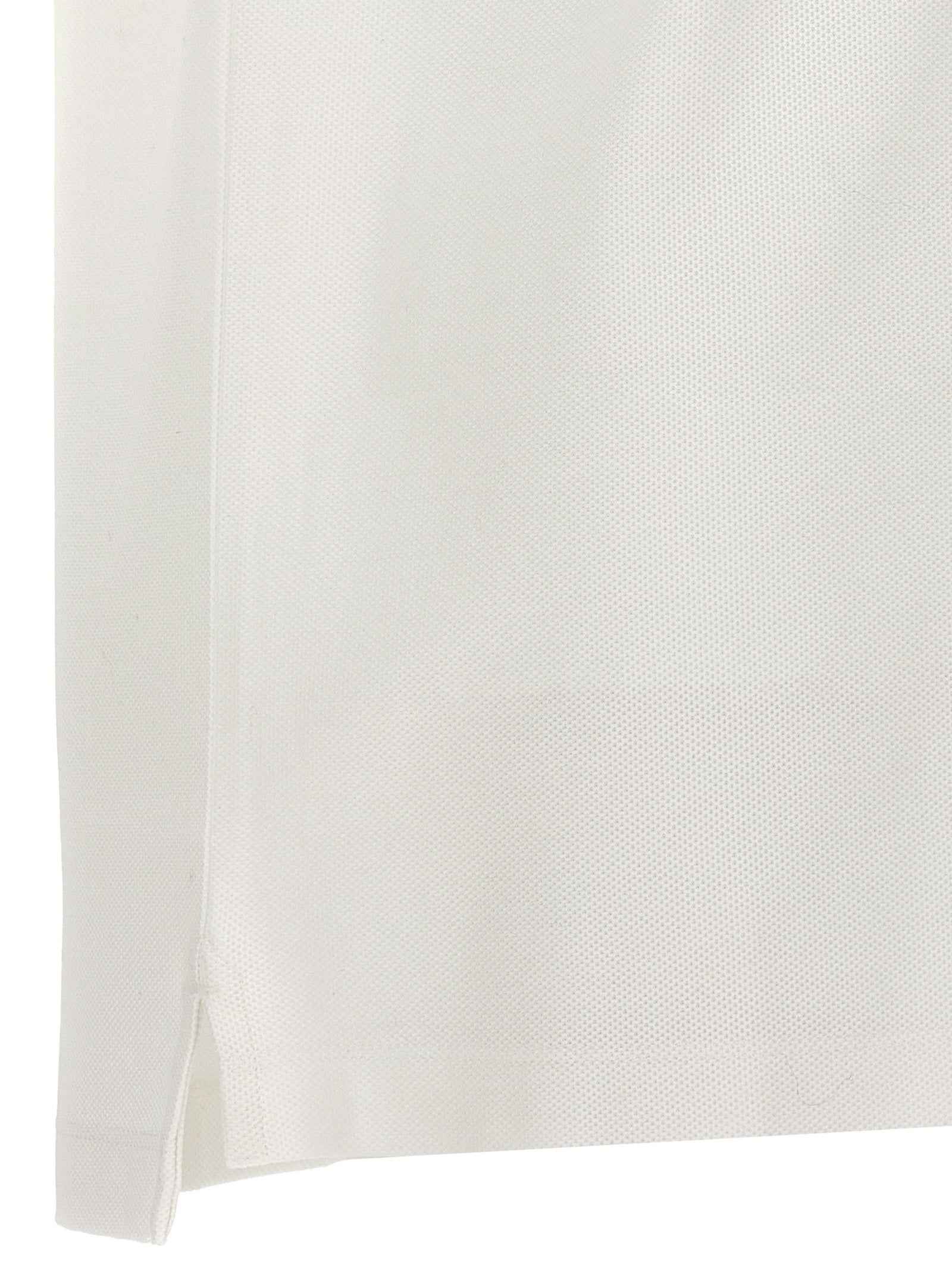 Burberry White Cotton Polo Shirt