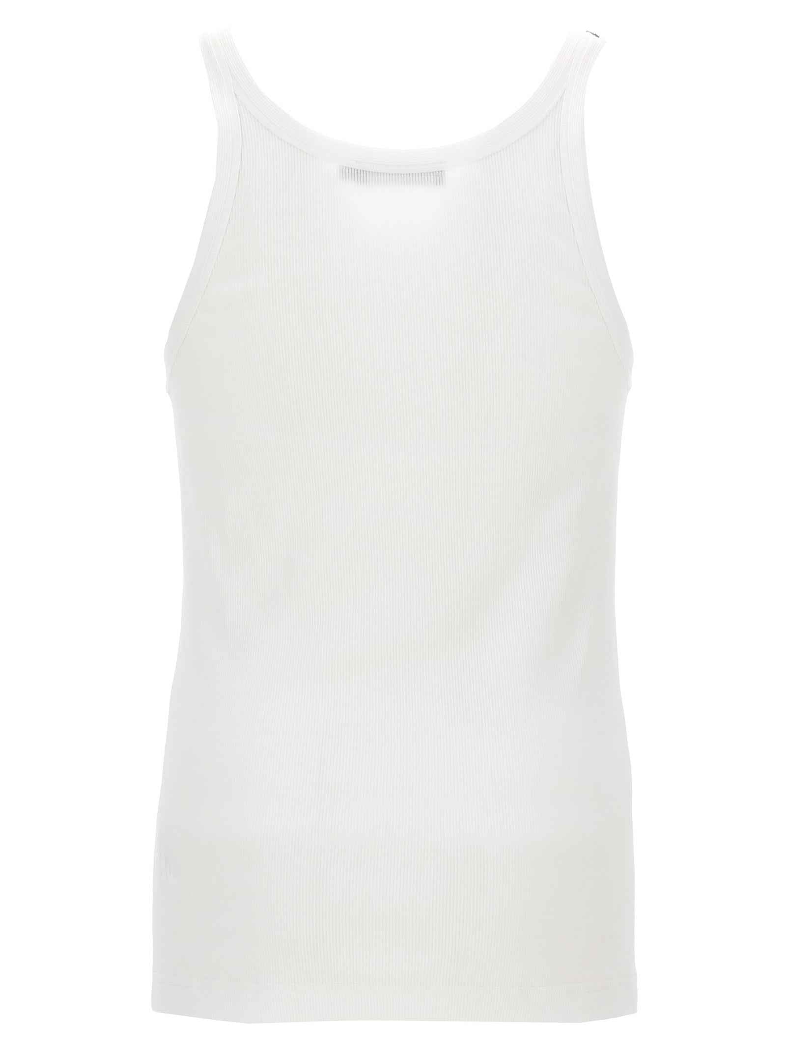 Dolce & Gabbana White Cotton Tank Tops