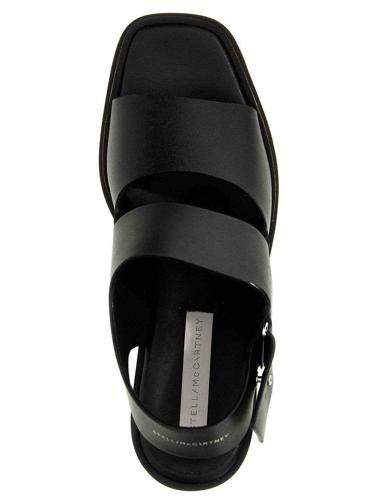Stella McCartney Black Polyester Wedge Sandals