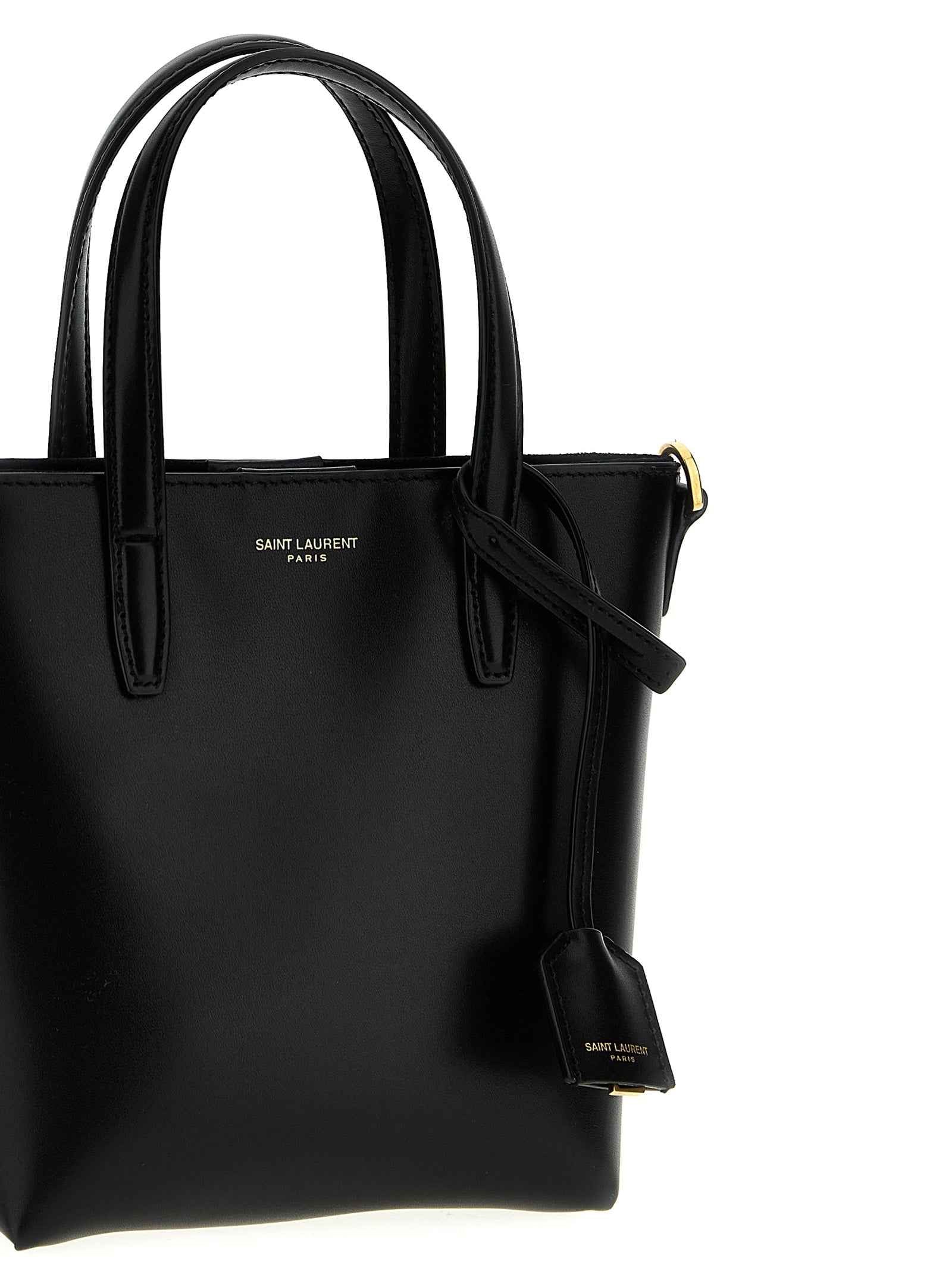 Saint Laurent Black Calfskin Tote Bag
