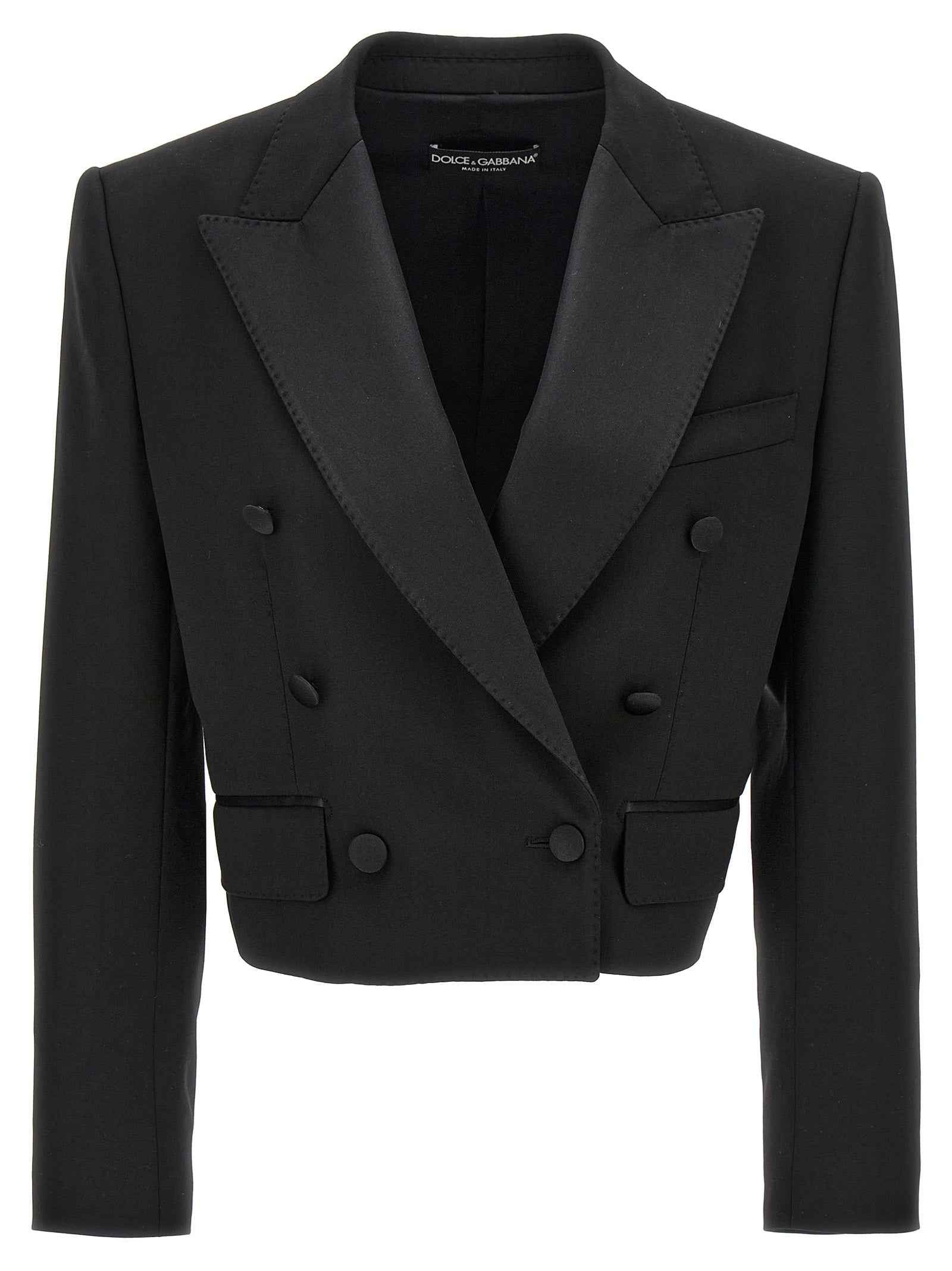 Dolce & Gabbana Black Virgin Wool Blazer