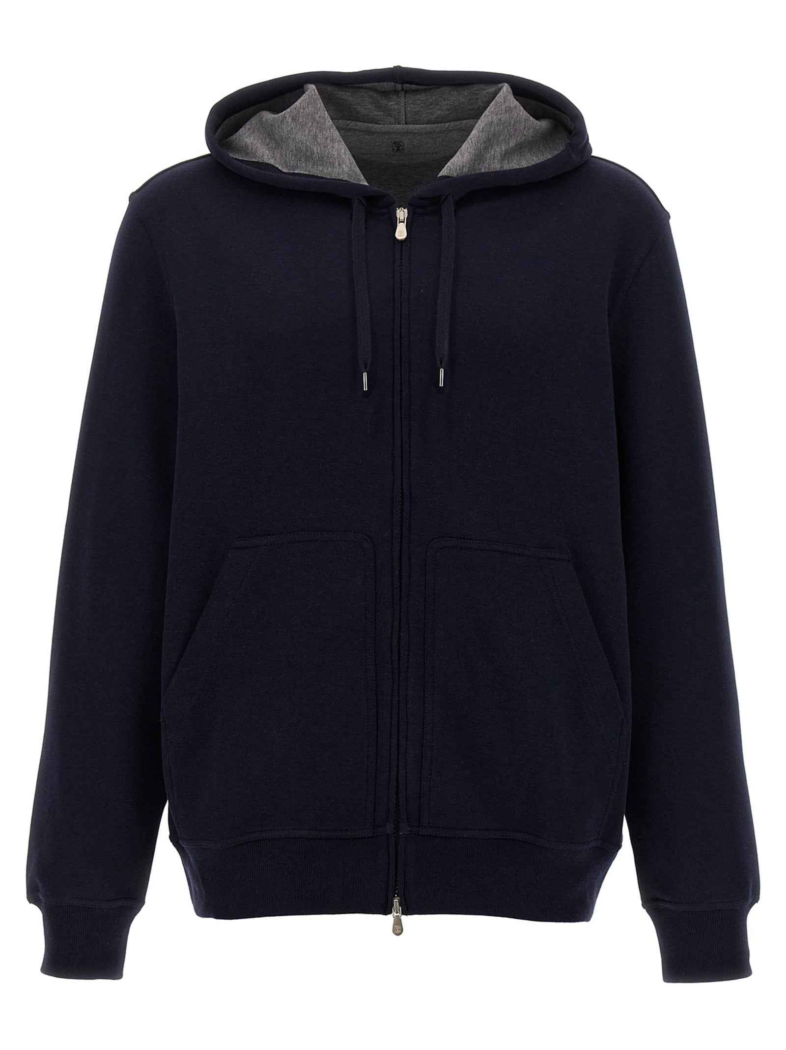 Brunello Cucinelli Blue Cotton Sweatshirt