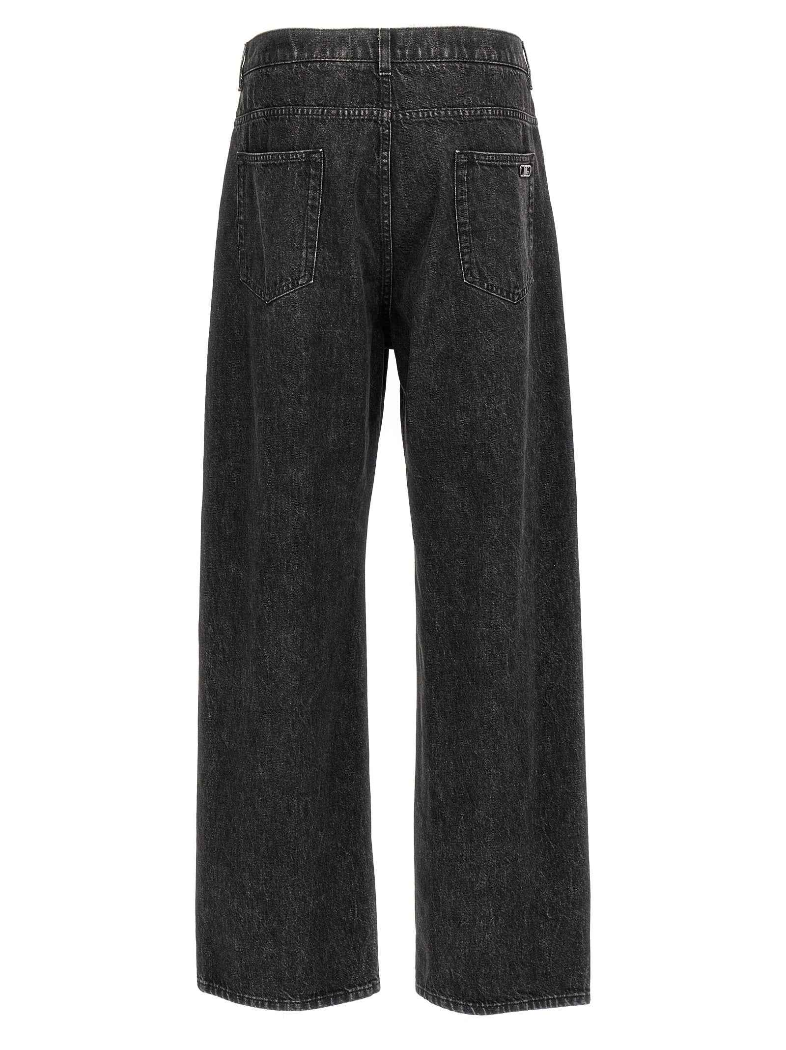 Dolce & Gabbana Black Cotton Relaxed Fit Jeans