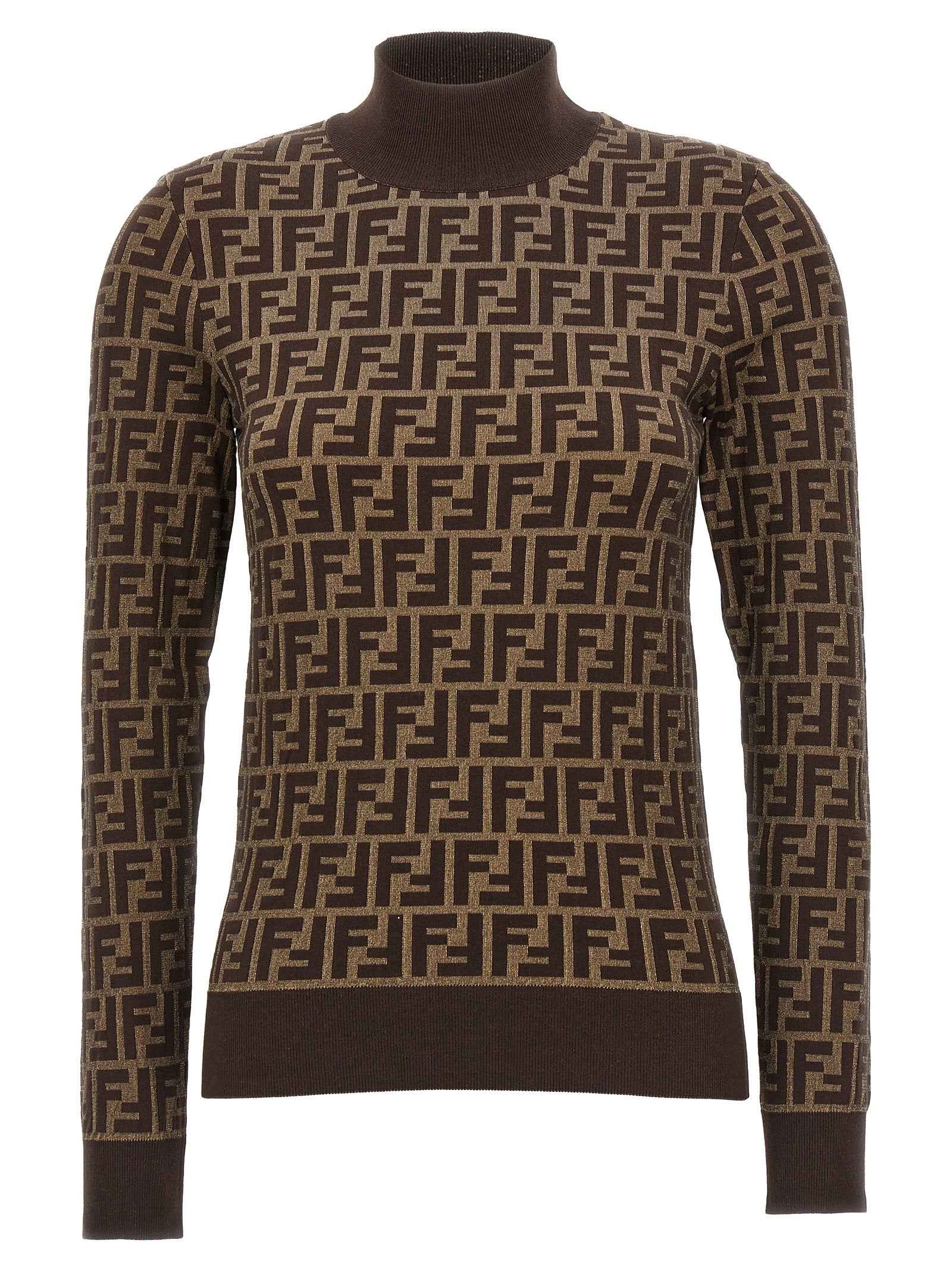 Fendi Brown Cotton Cardigan
