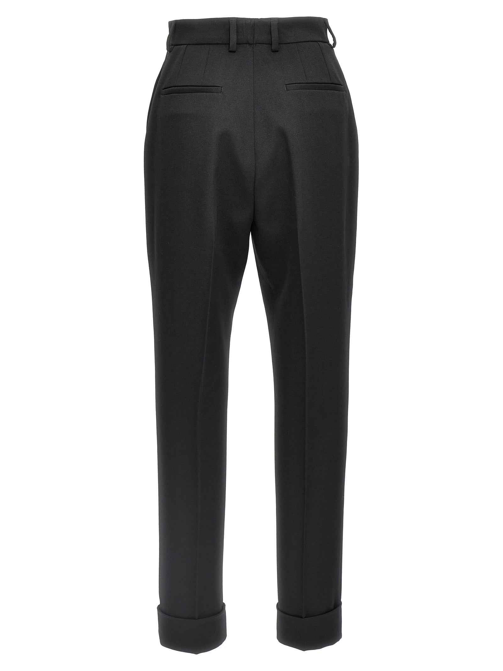 Dolce & Gabbana Black Virgin Wool Dress Pants
