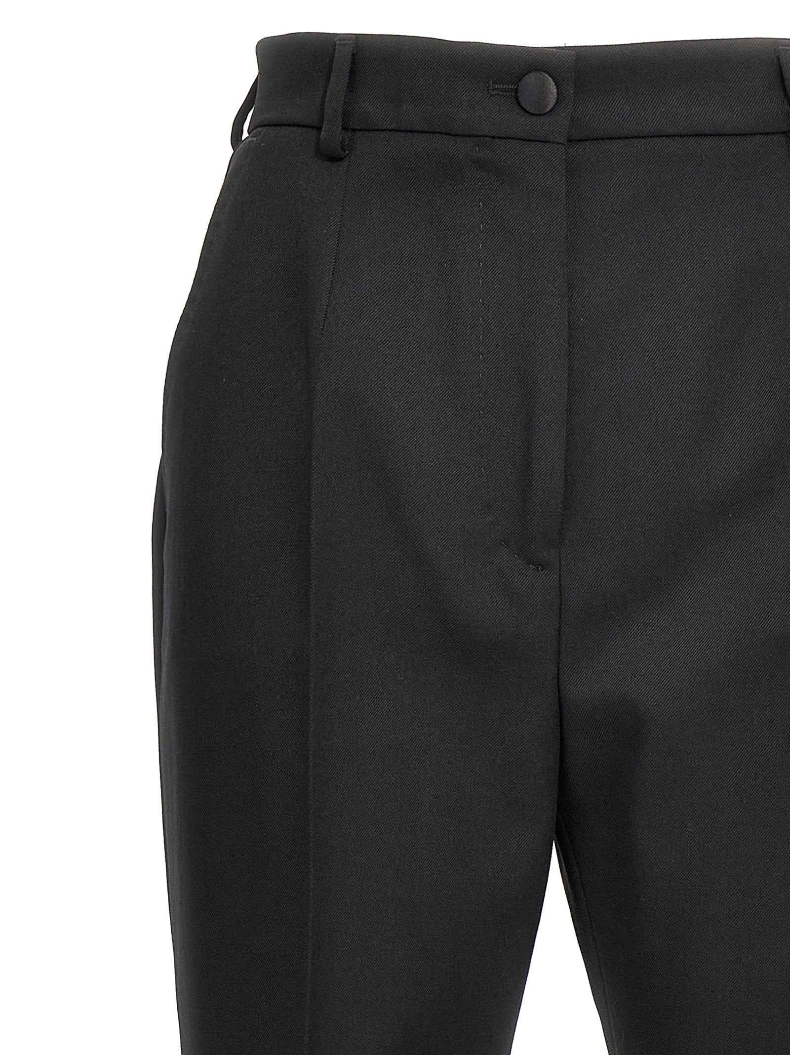 Dolce & Gabbana Black Virgin Wool Dress Pants