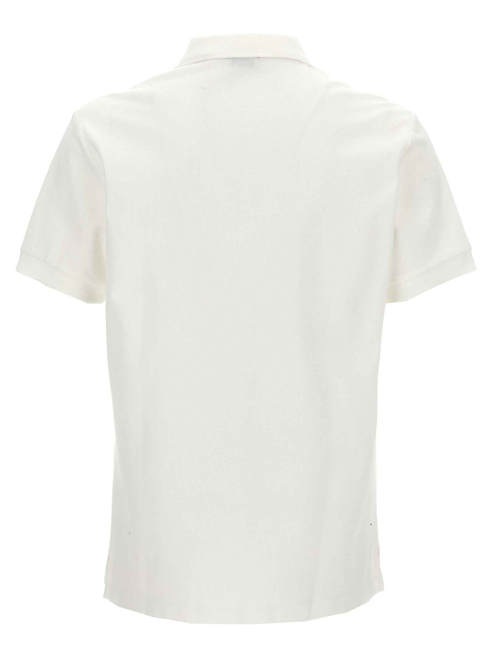 Burberry White Cotton Polo Shirt
