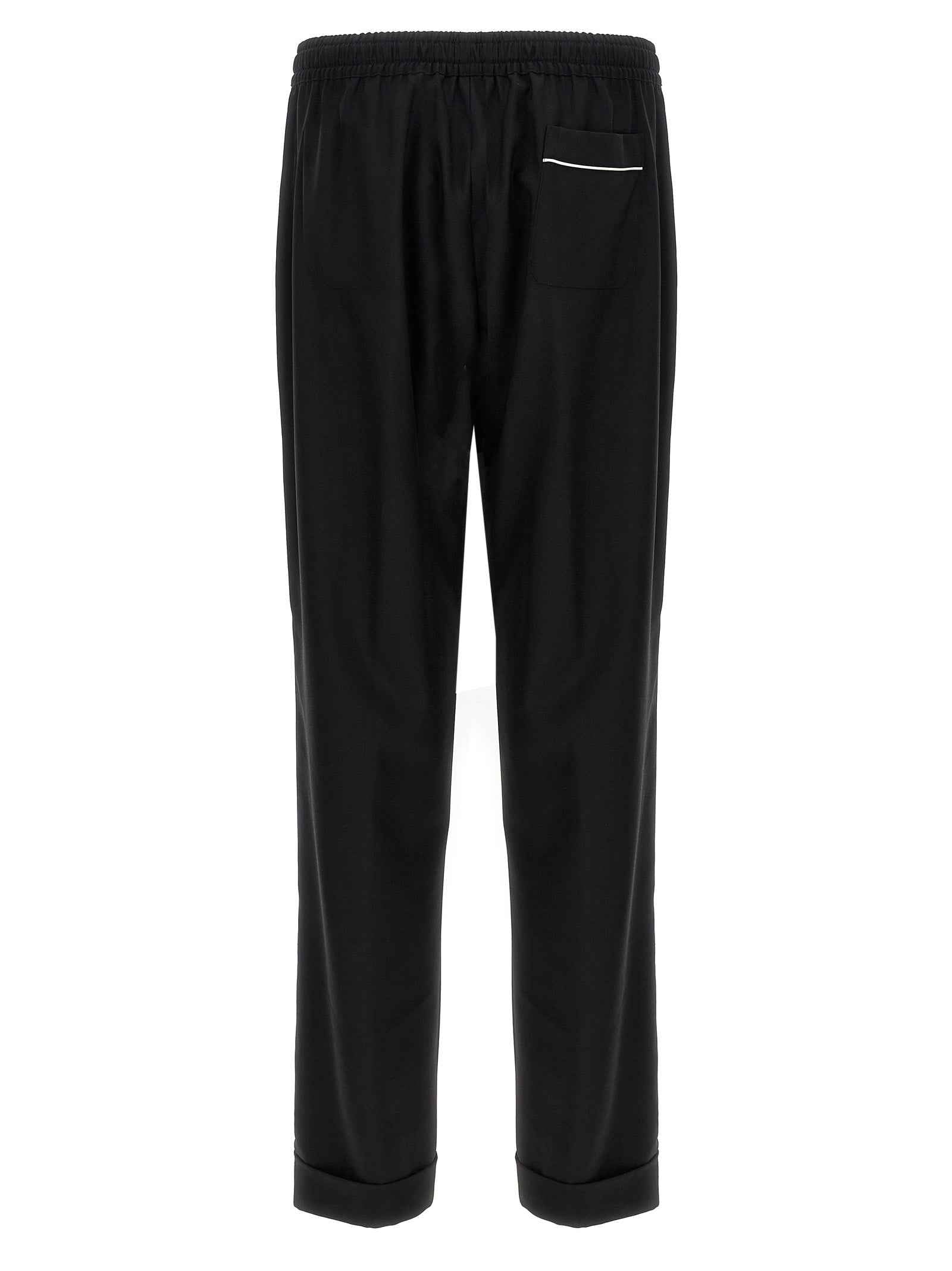 Dolce & Gabbana Black Virgin Wool Casual Pants