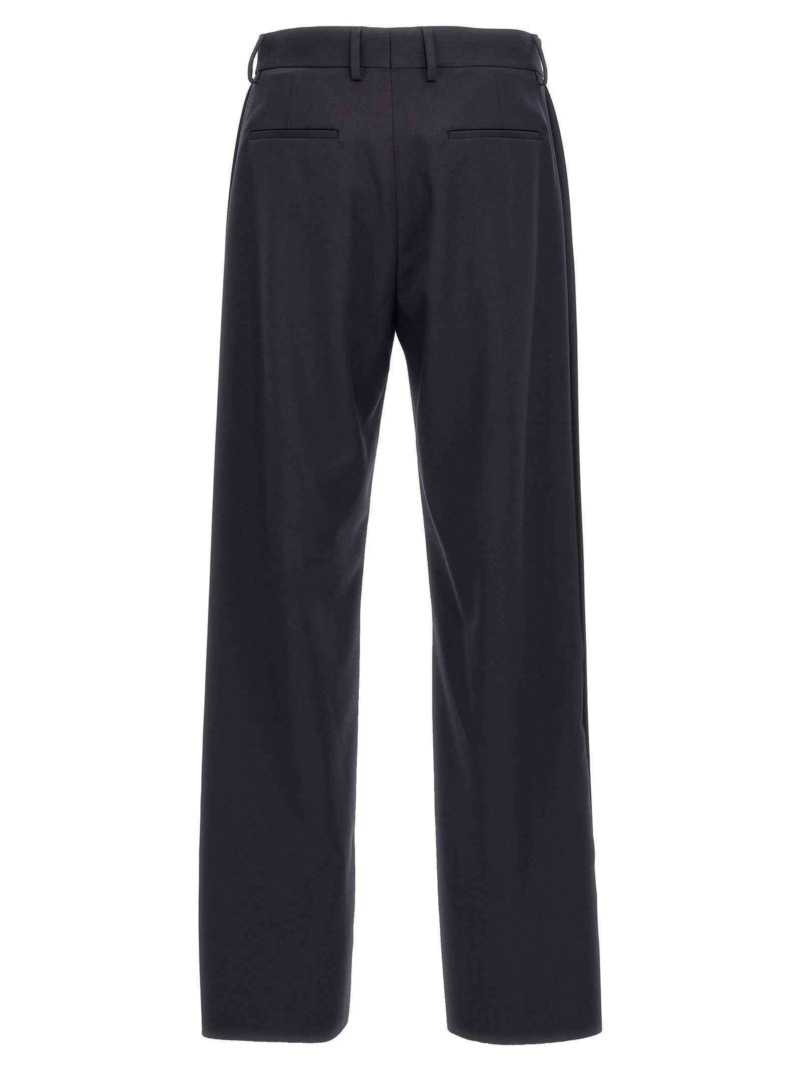 Fendi Blue Polyester Casual Pants