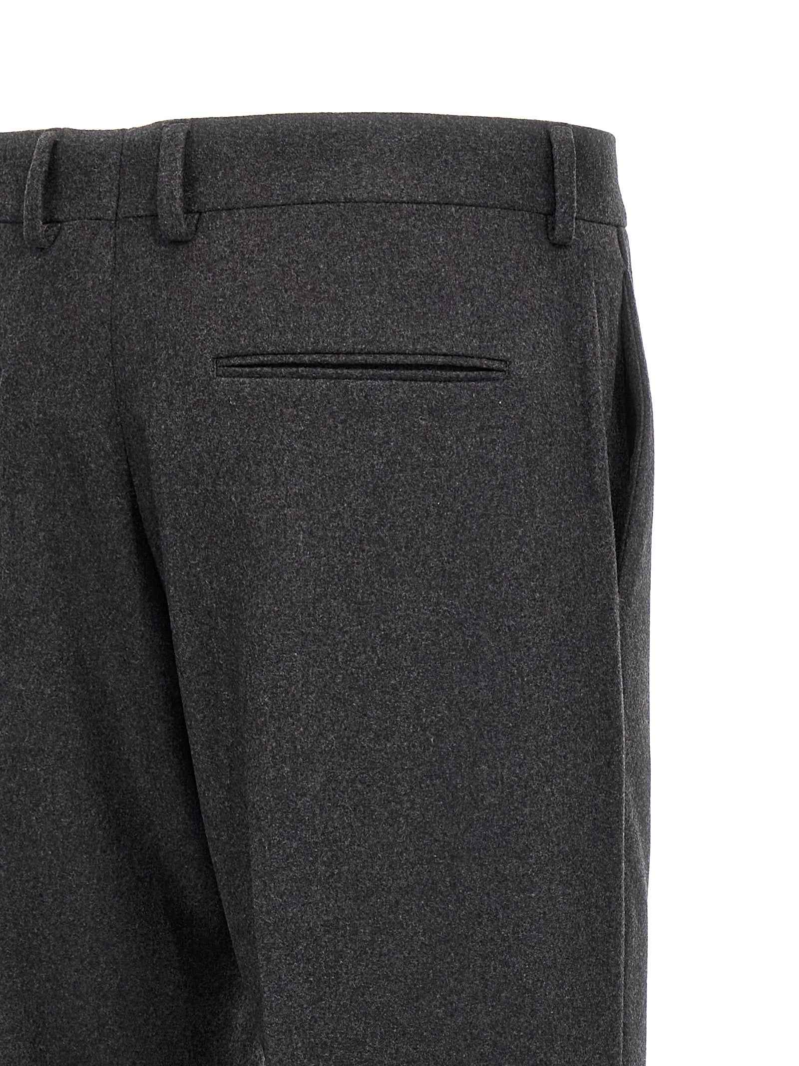 Fendi Gray Cashmere Casual Pants