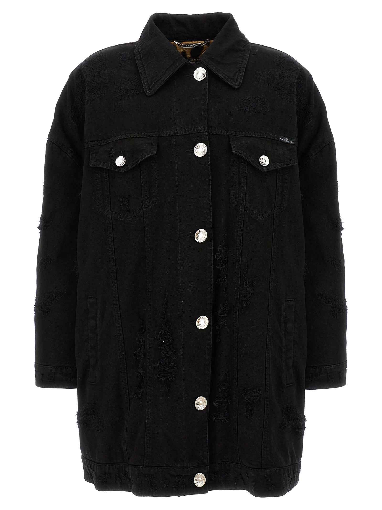 Dolce & Gabbana Black Cotton Denim Jacket