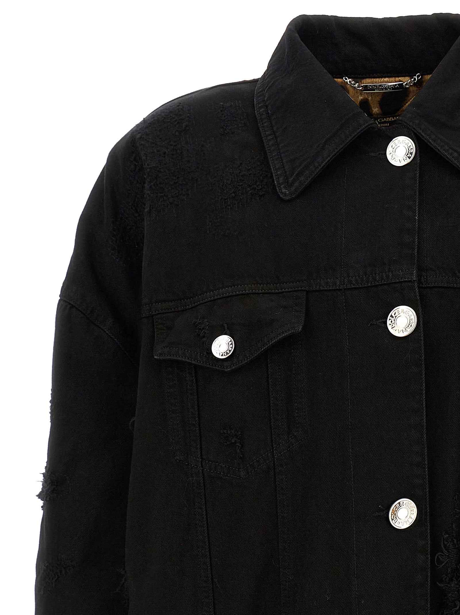 Dolce & Gabbana Black Cotton Denim Jacket