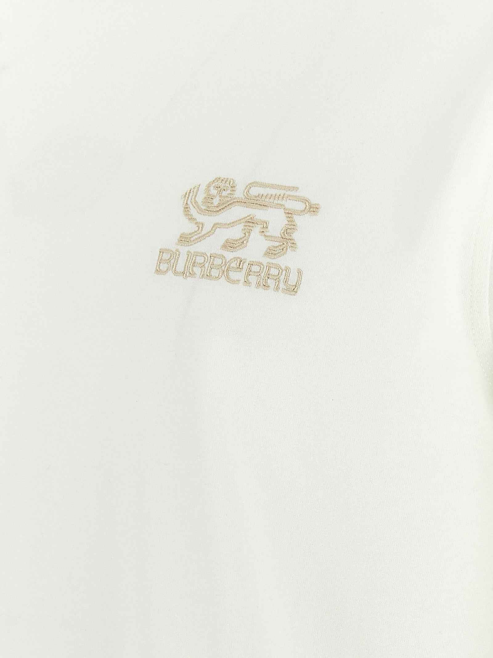 Burberry White Cotton T-Shirt