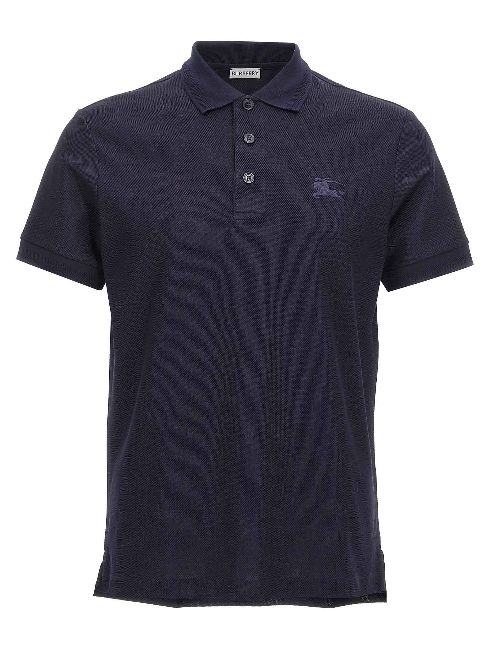 Burberry Blue Cotton Polo Shirt