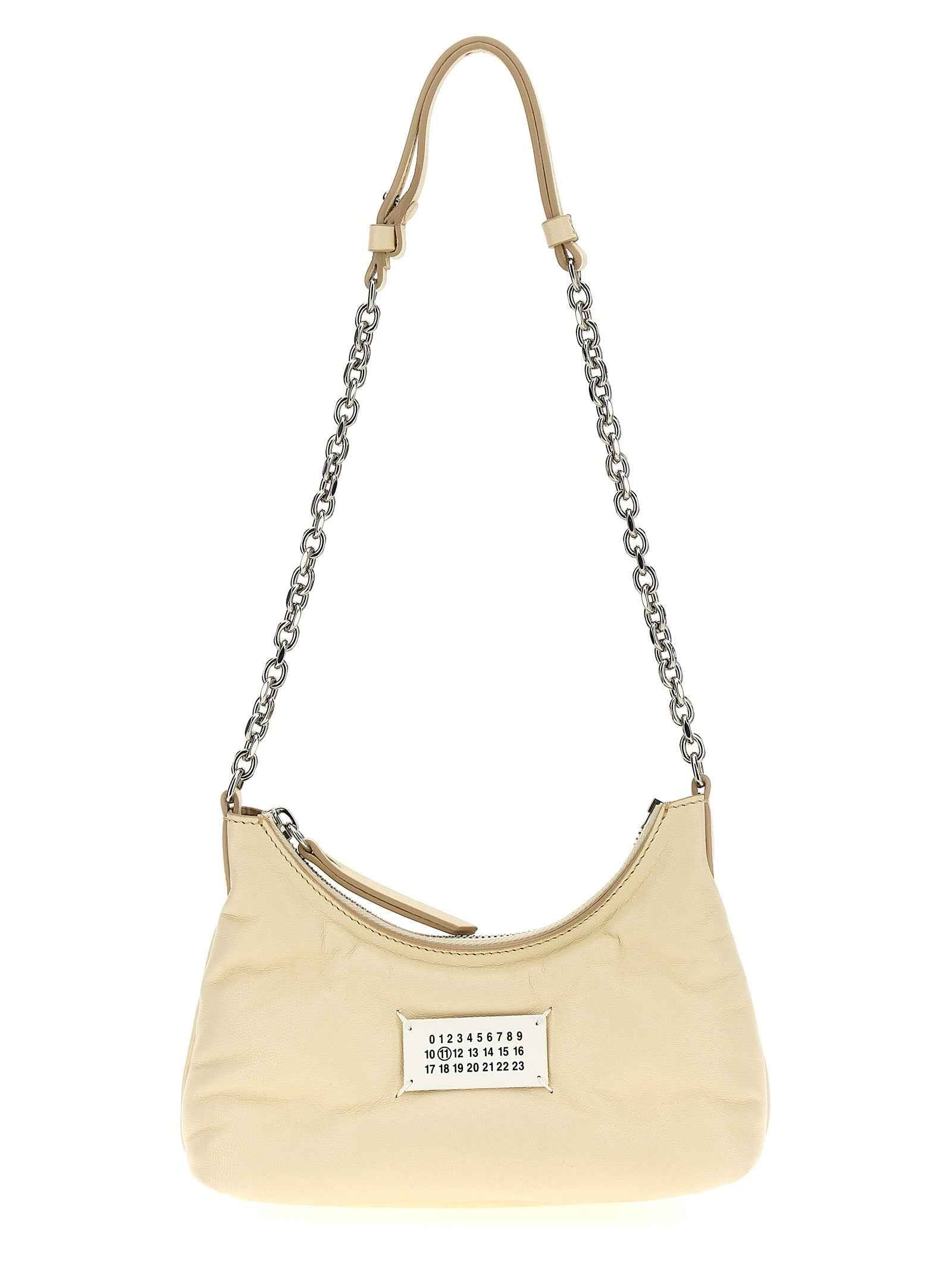 Maison Margiela White Lamb Leather Shoulder Bag