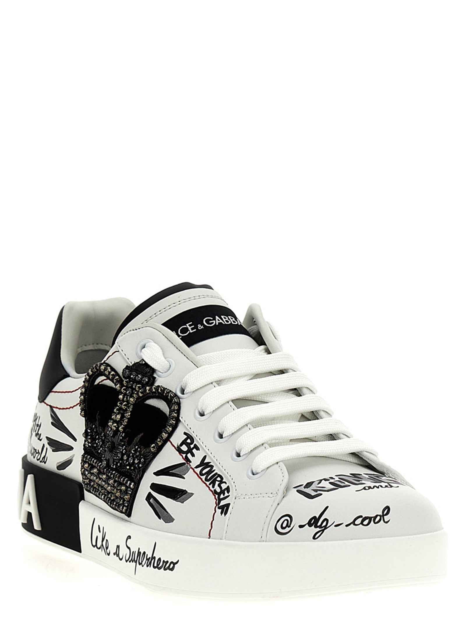 Dolce & Gabbana Bicolor Calfskin Sneakers