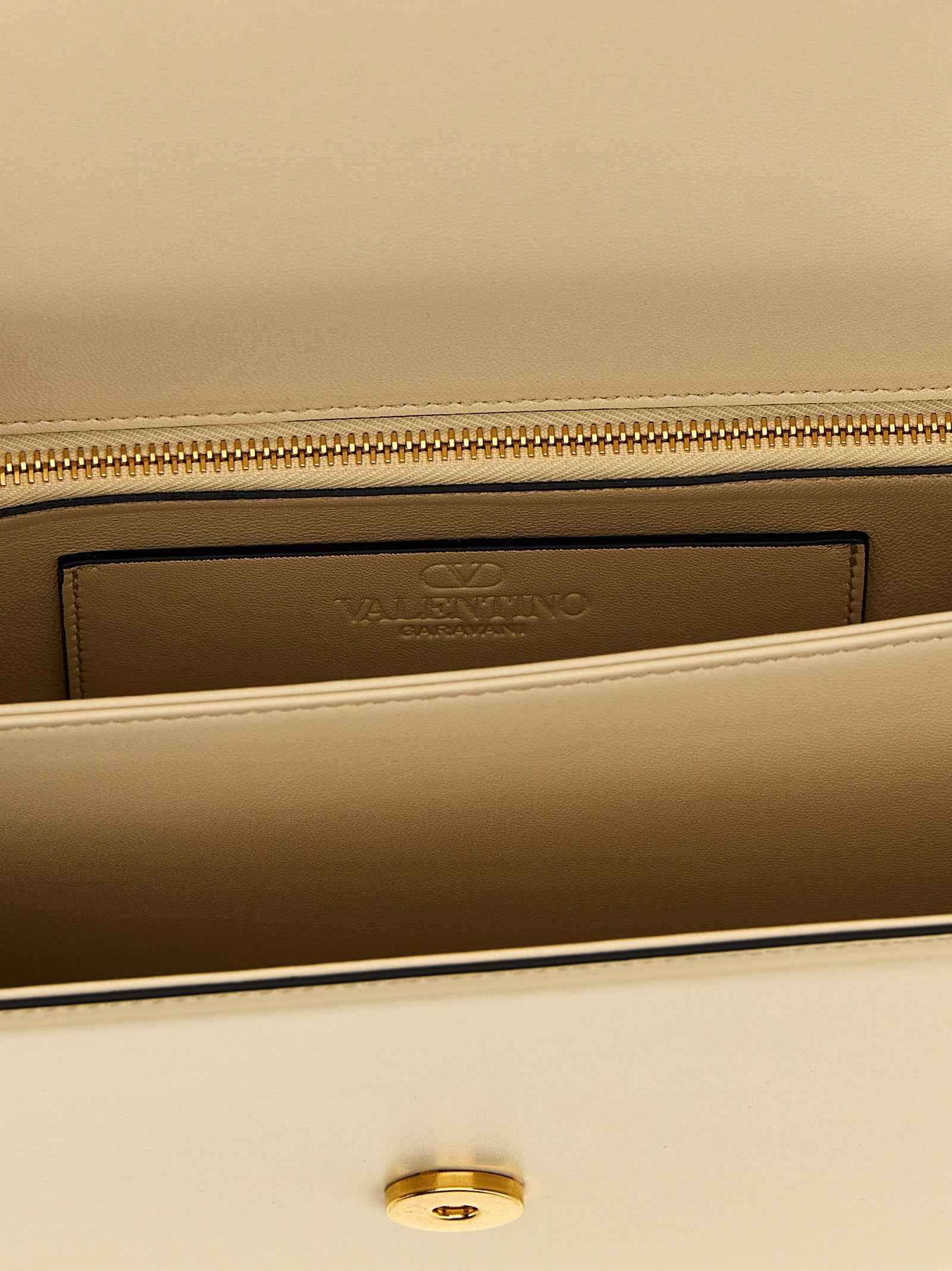 Valentino Garavani White Calfskin Shoulder Bag