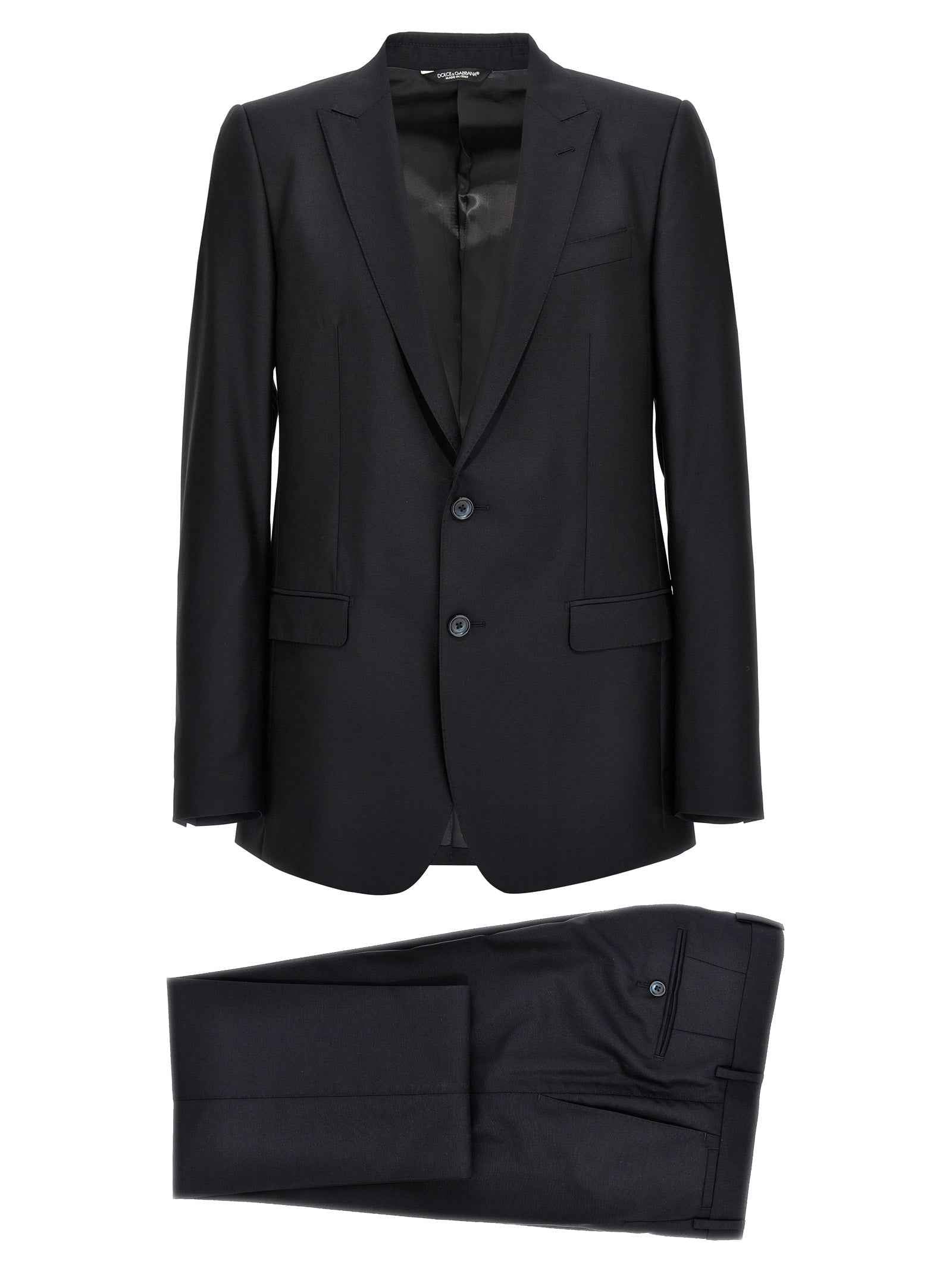 Dolce & Gabbana Blue Virgin Wool Two-Piece Suit