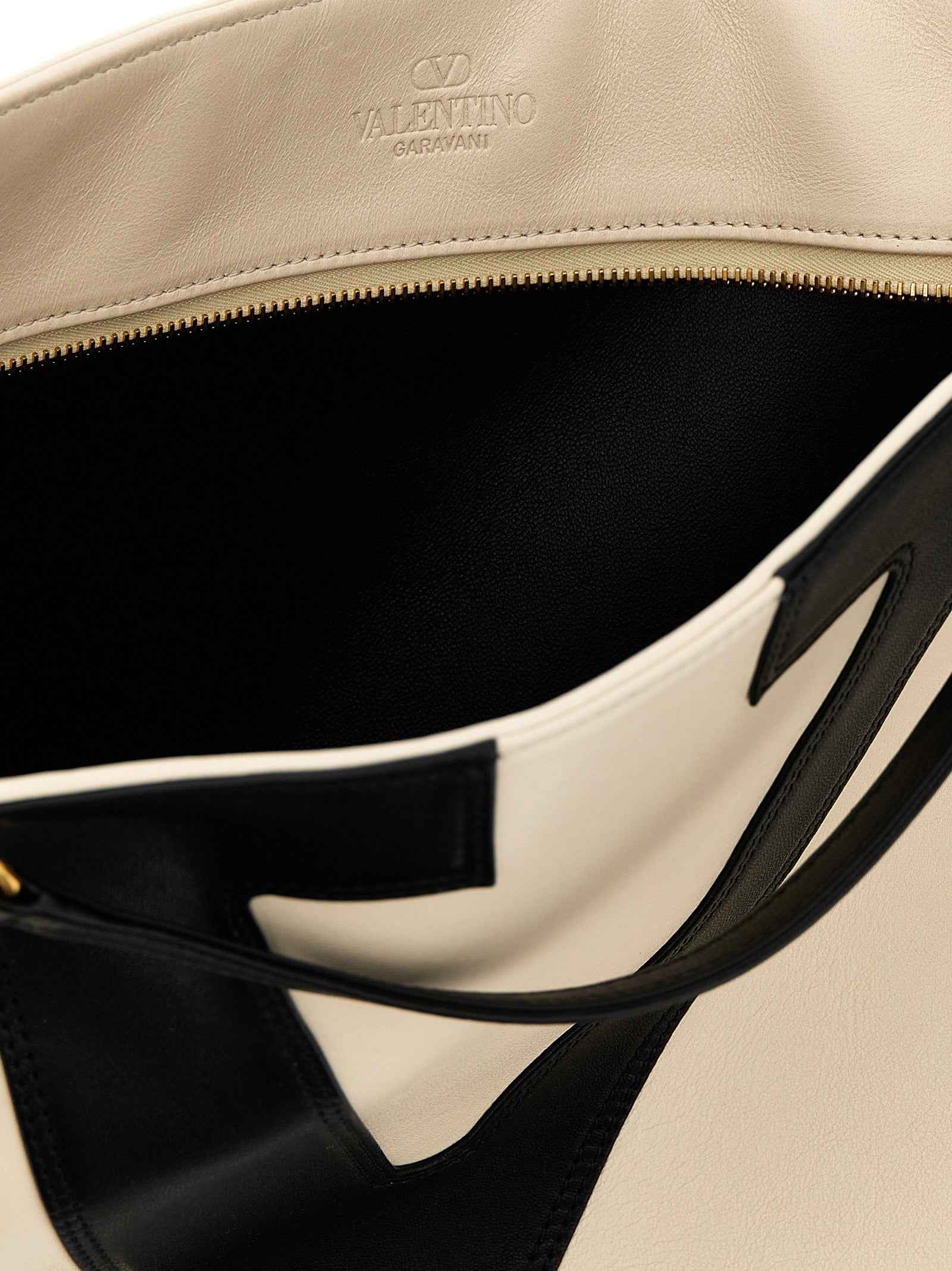 Valentino Garavani Bicolor Lamb Leather Tote Bag