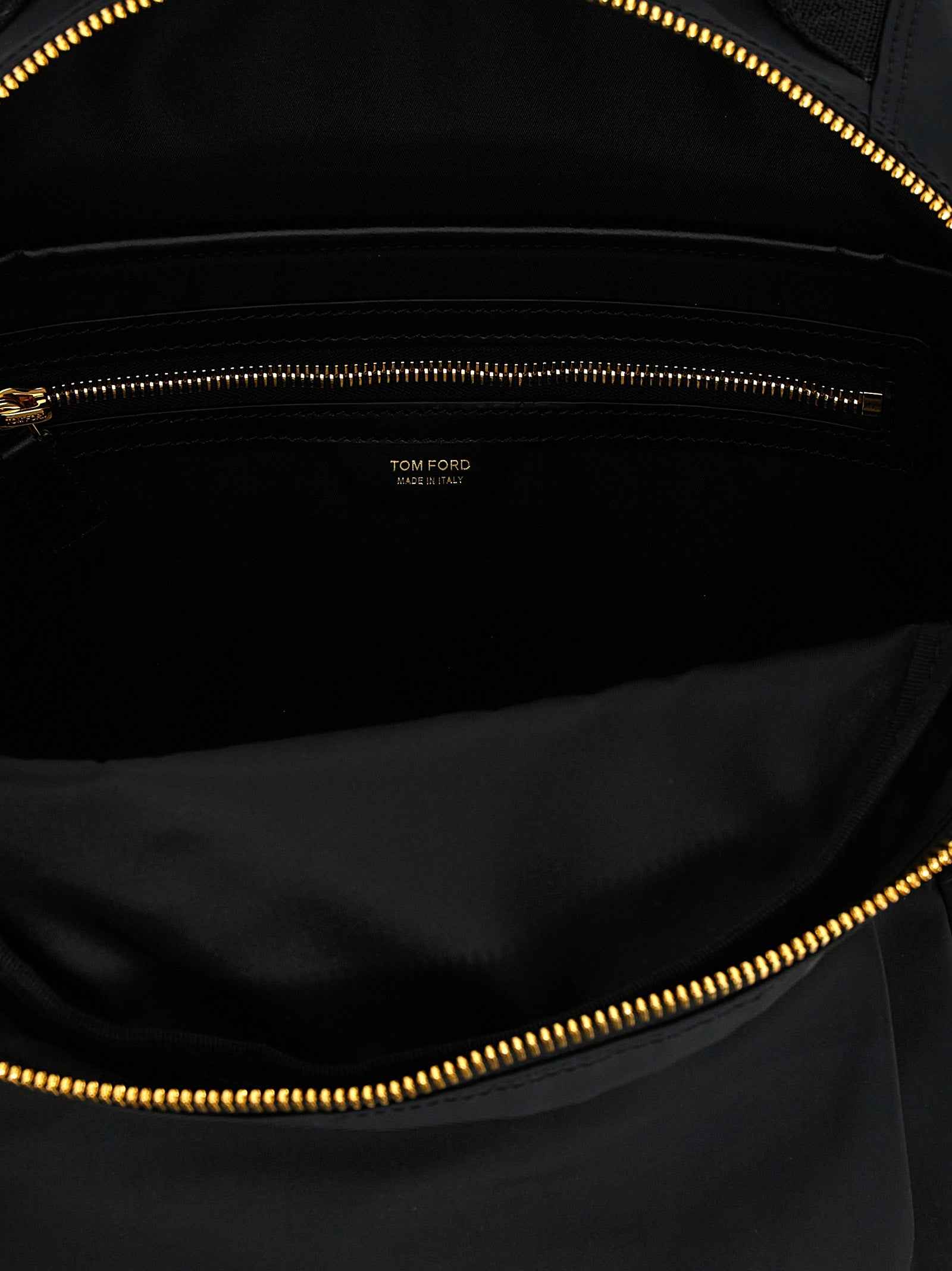 Tom Ford Black Polyester Backpack
