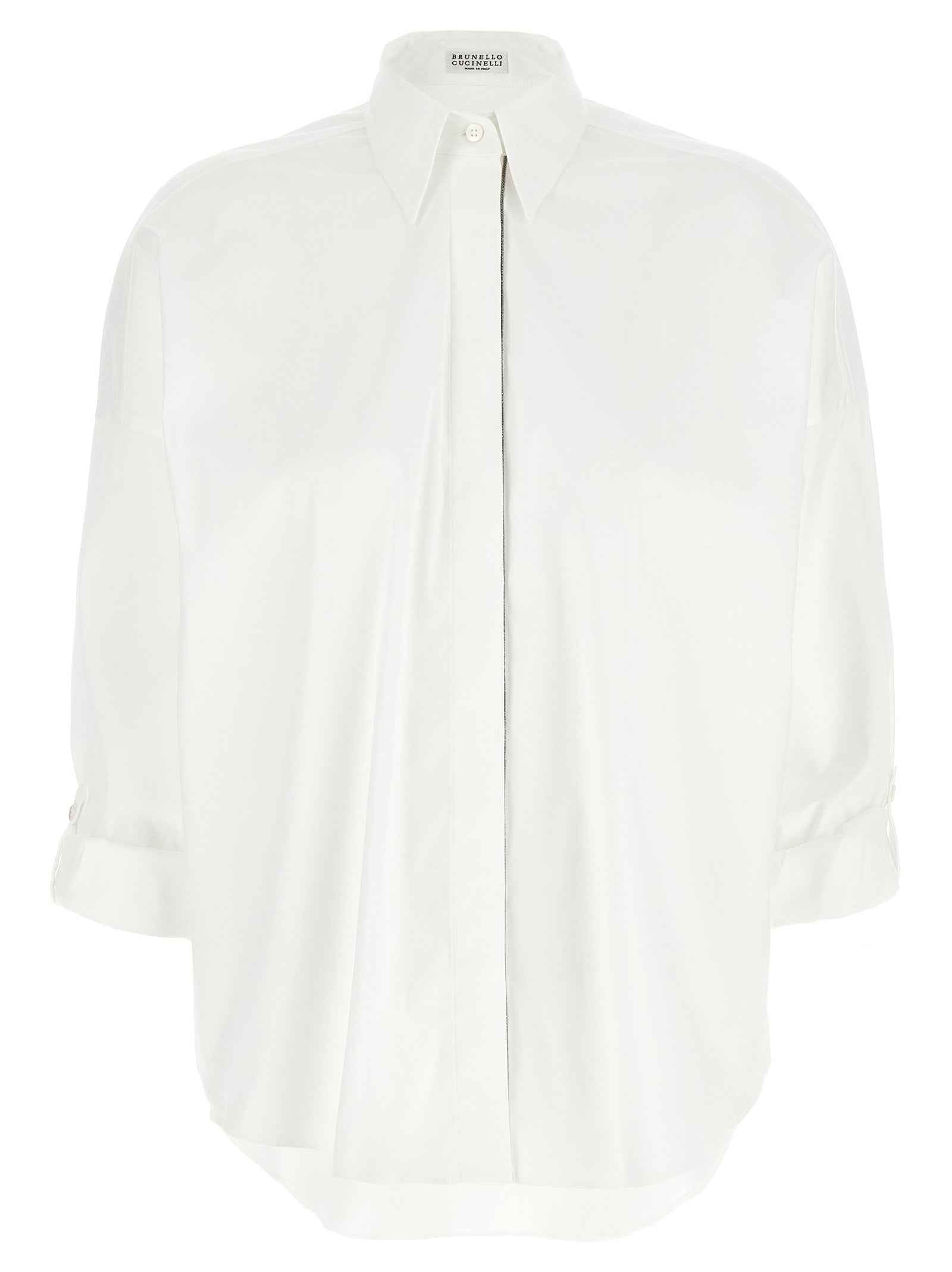 Brunello Cucinelli White Cotton Blouse