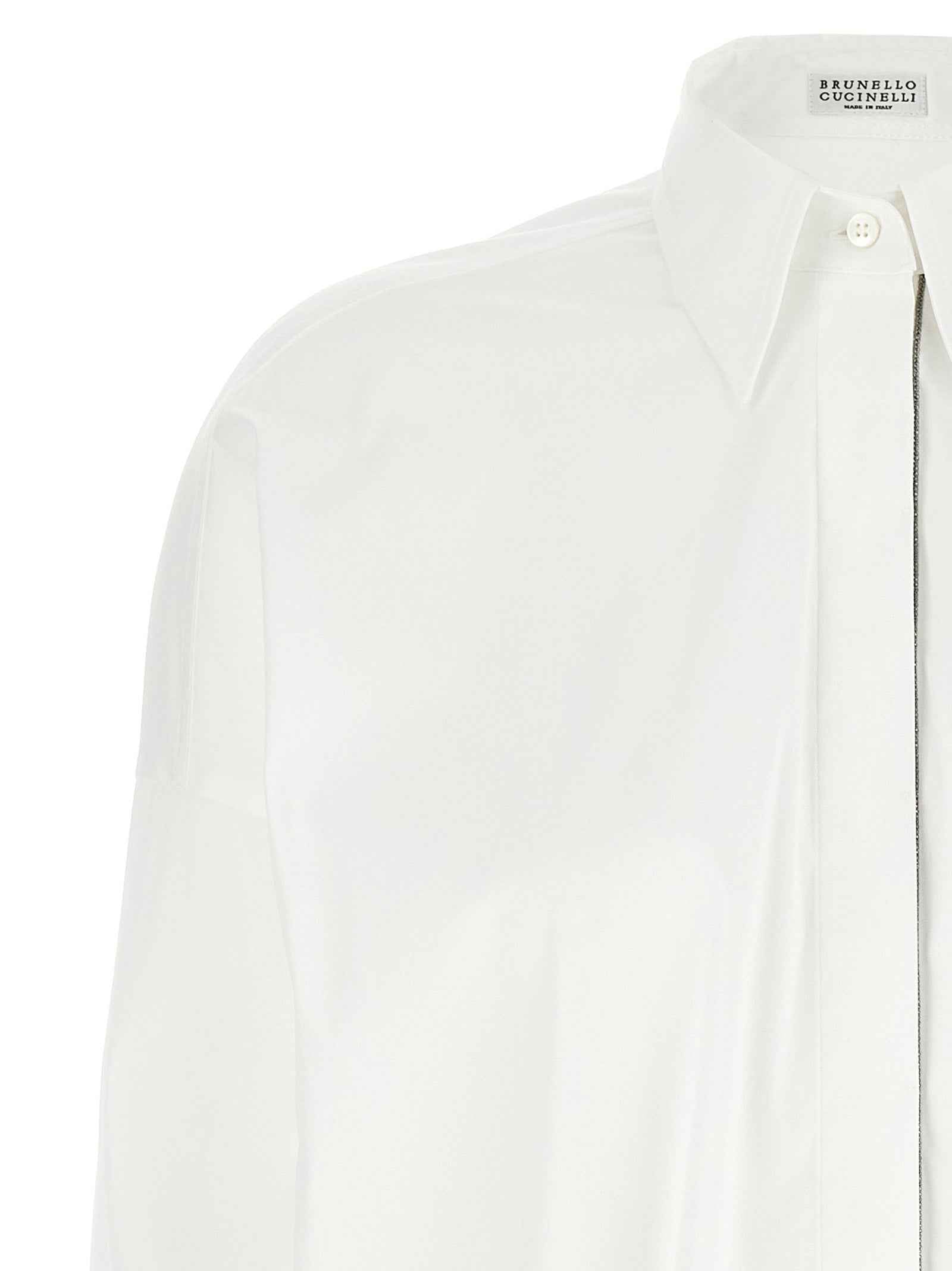 Brunello Cucinelli White Cotton Blouse