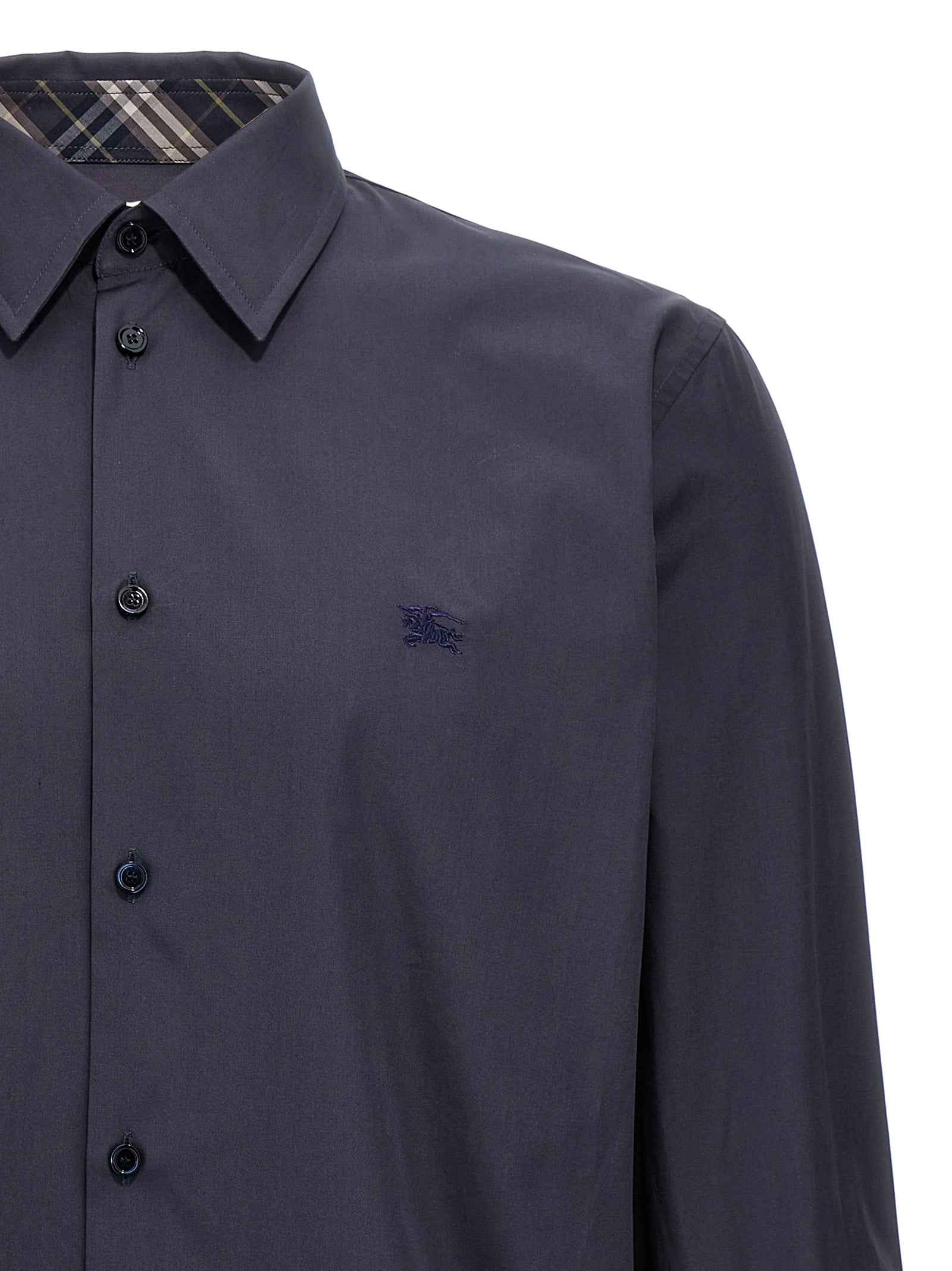 Burberry Blue Cotton Blouse