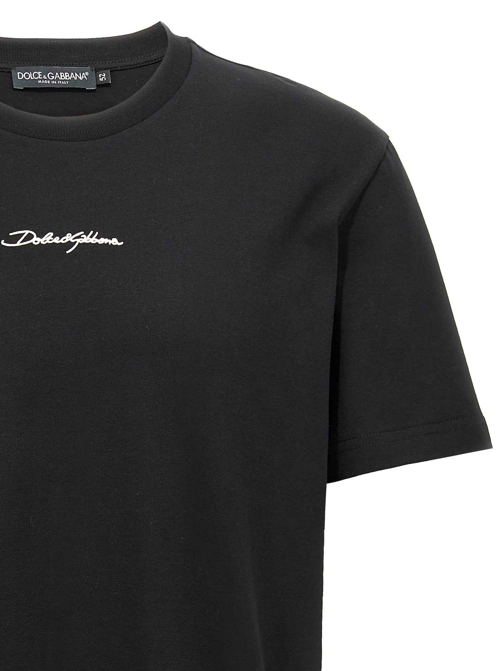 Dolce & Gabbana Black Cotton T-Shirt